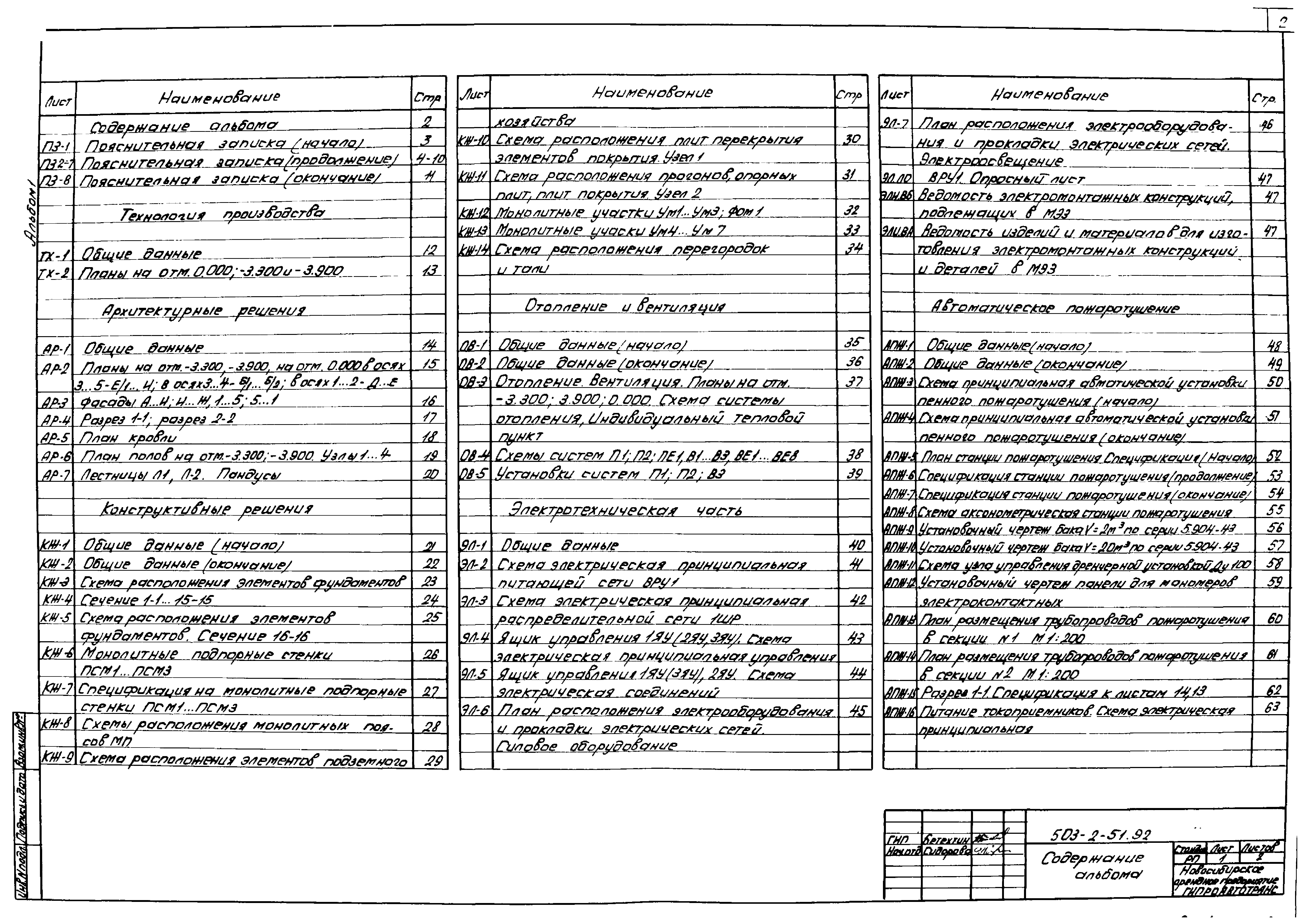 Типовой проект 503-2-51.92