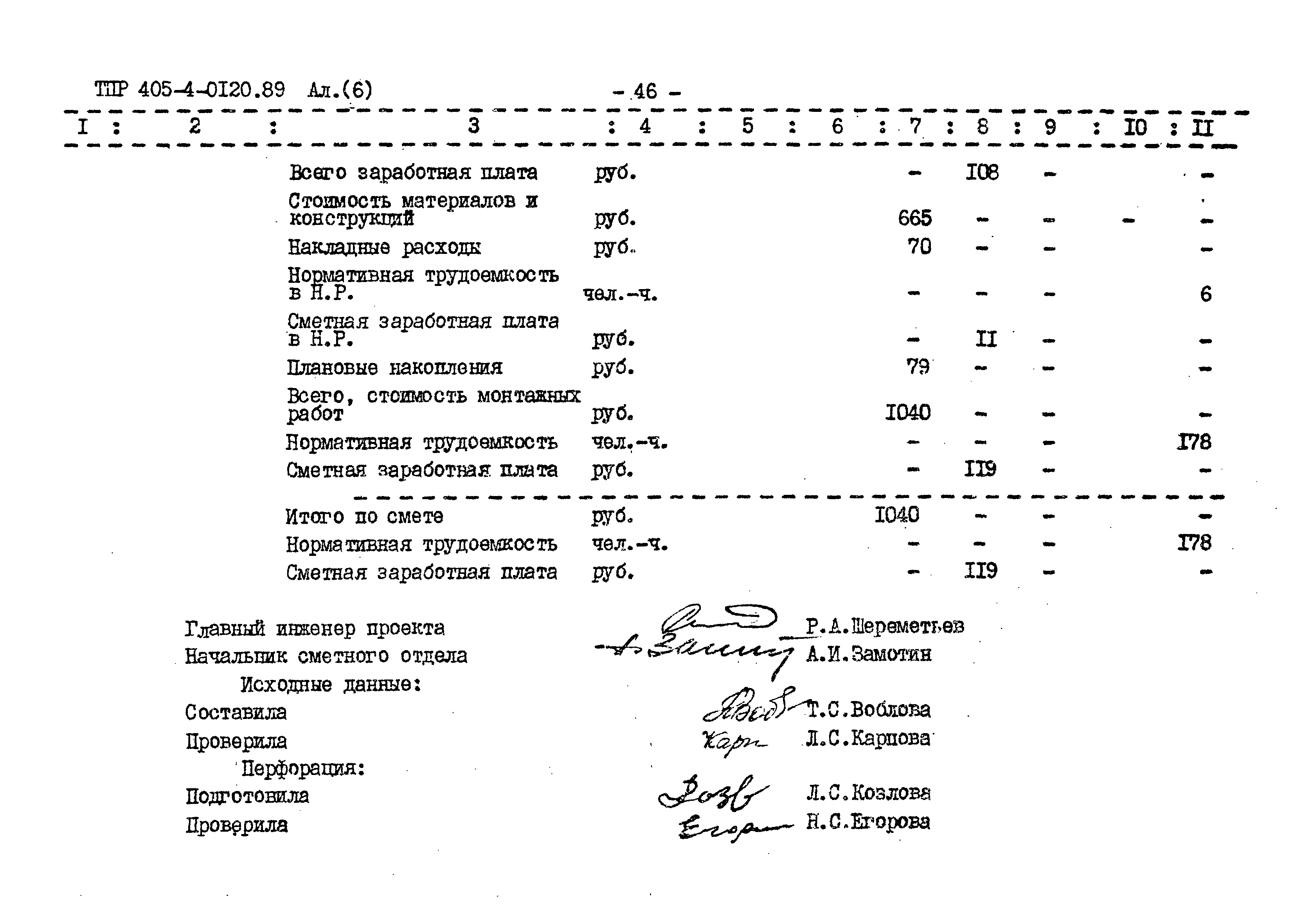 Типовые проектные решения 405-4-0120.89