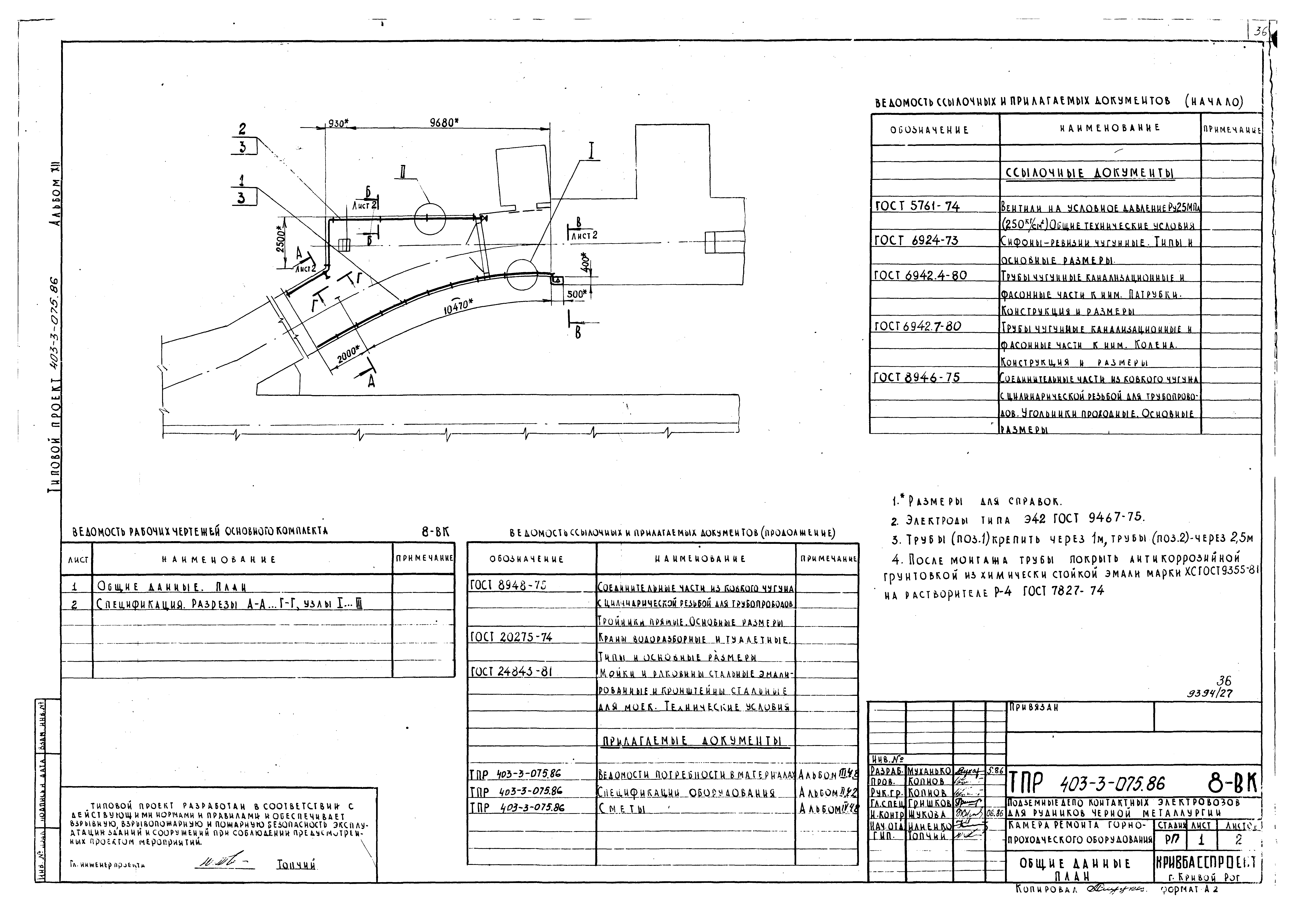 Типовые проектные решения 403-3-075.86