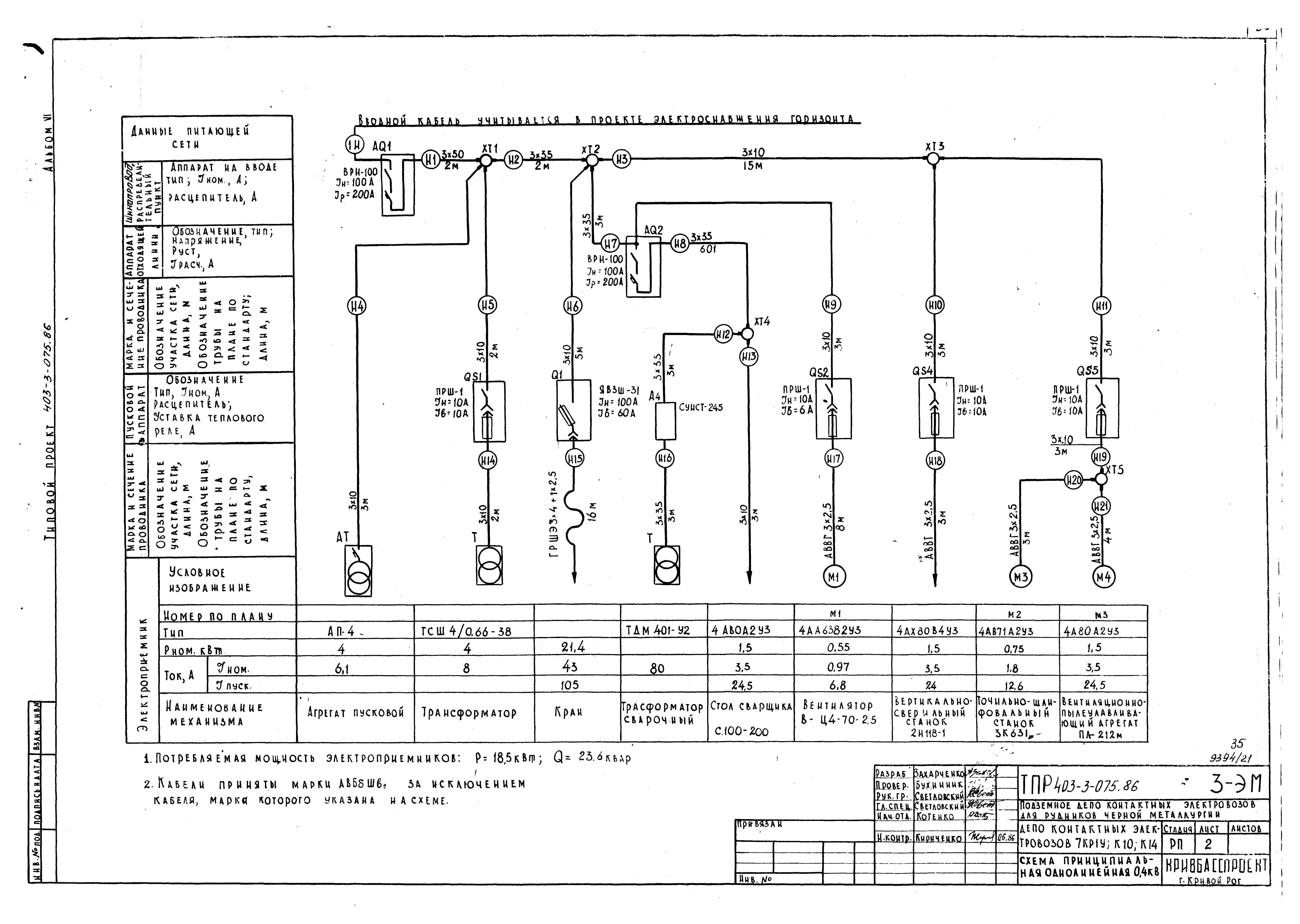 Типовые проектные решения 403-3-075.86