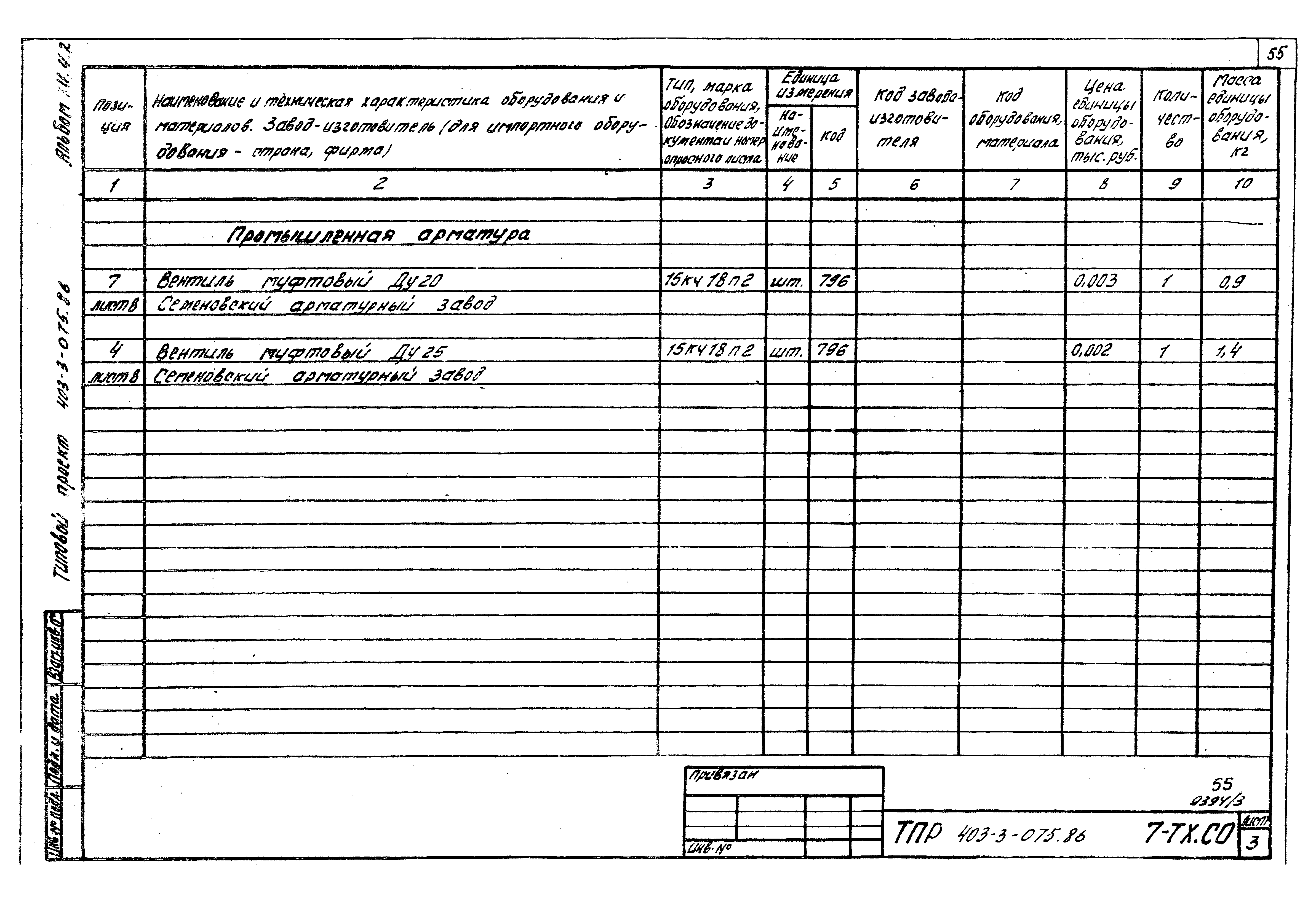 Типовые проектные решения 403-3-075.86