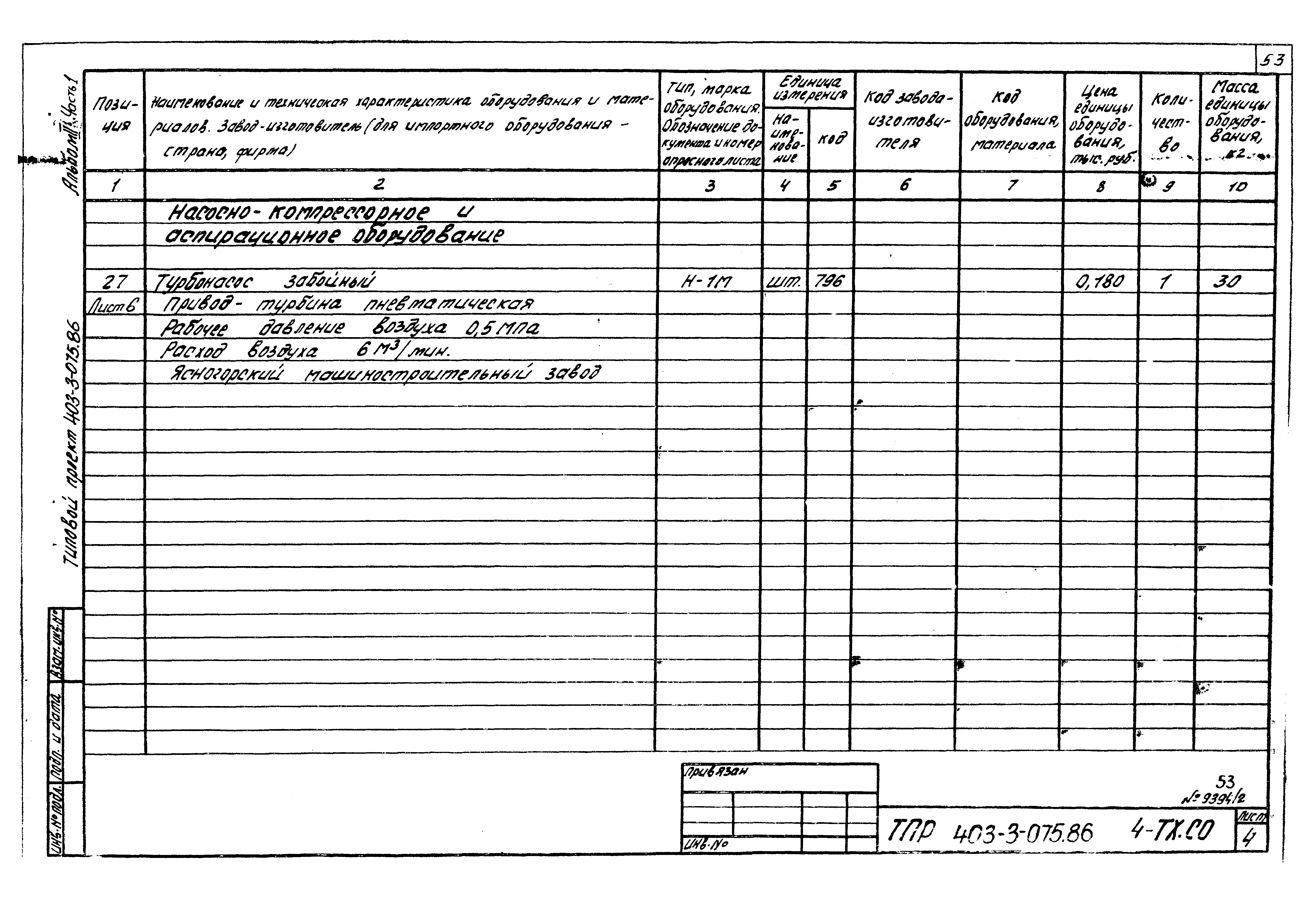 Типовые проектные решения 403-3-075.86