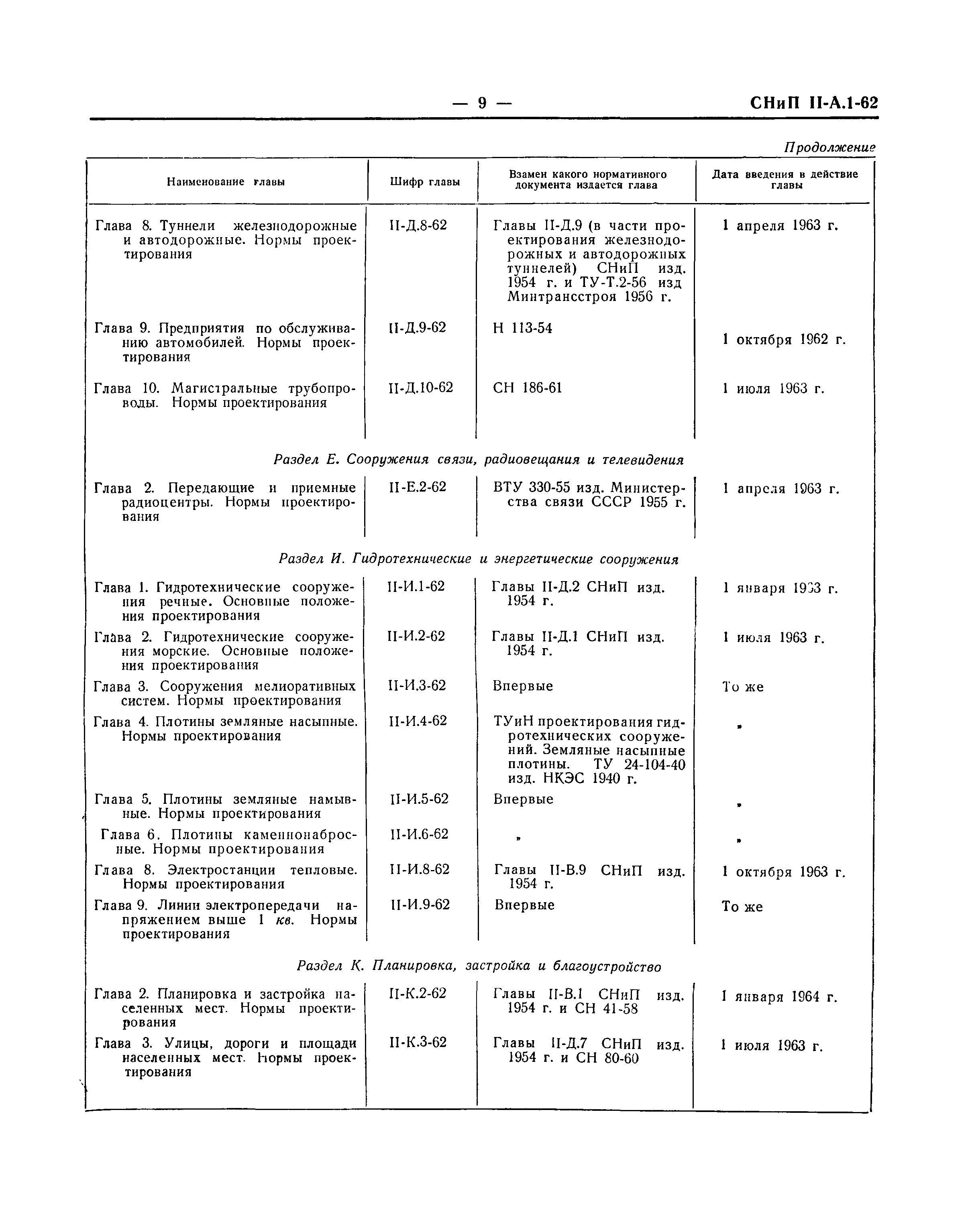 СНиП II-А.1-62