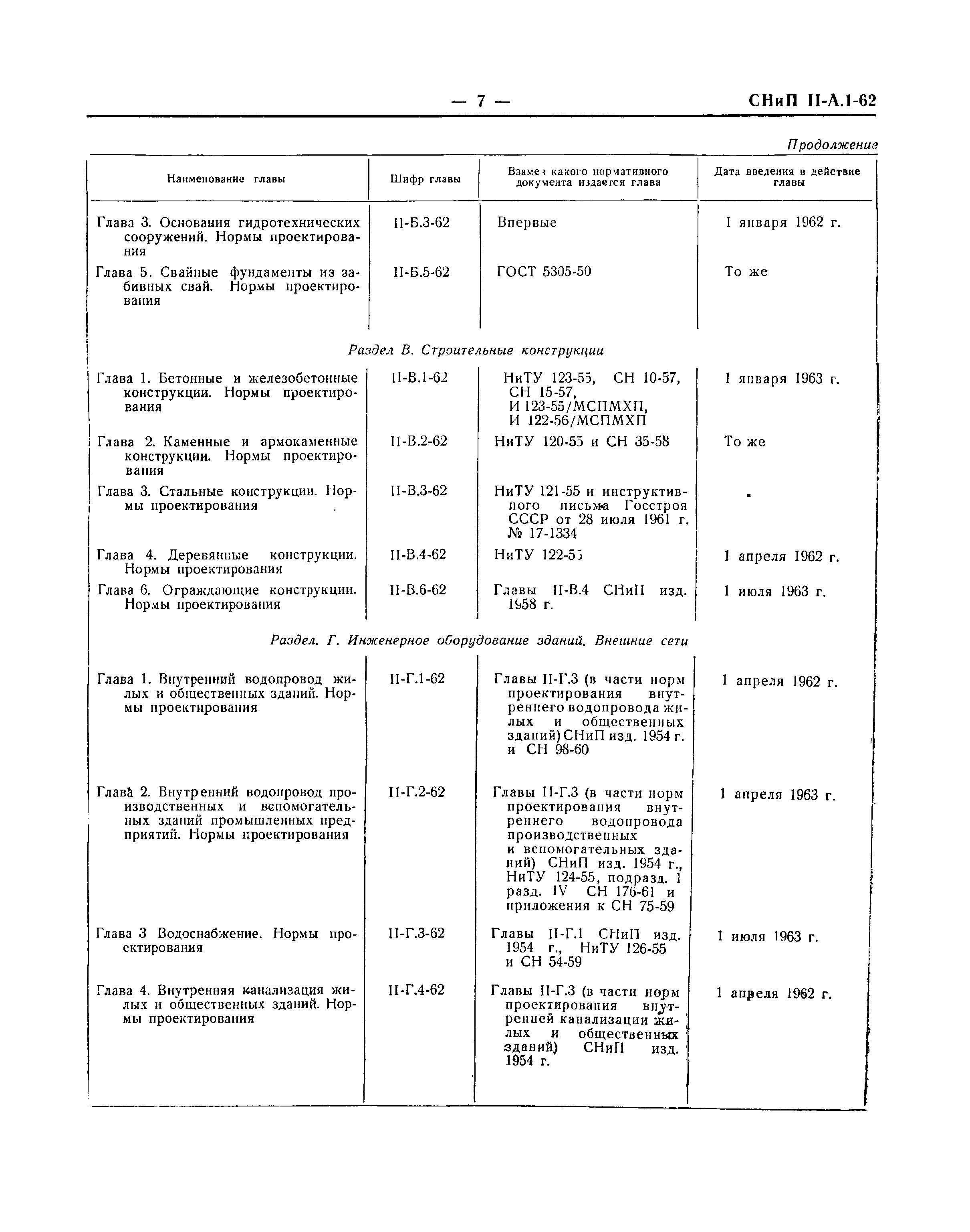 СНиП II-А.1-62