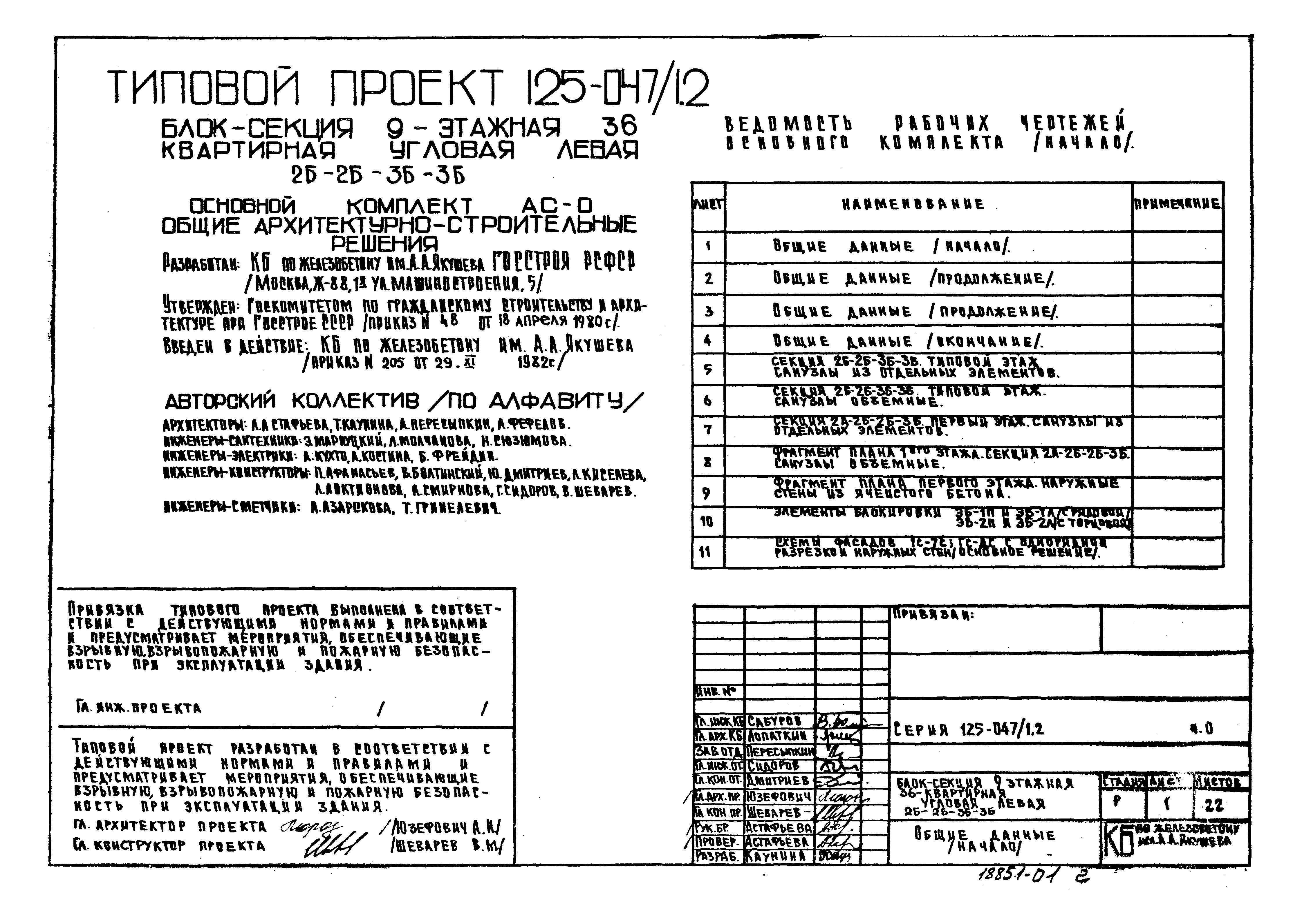 Типовой проект 125-047/1.2