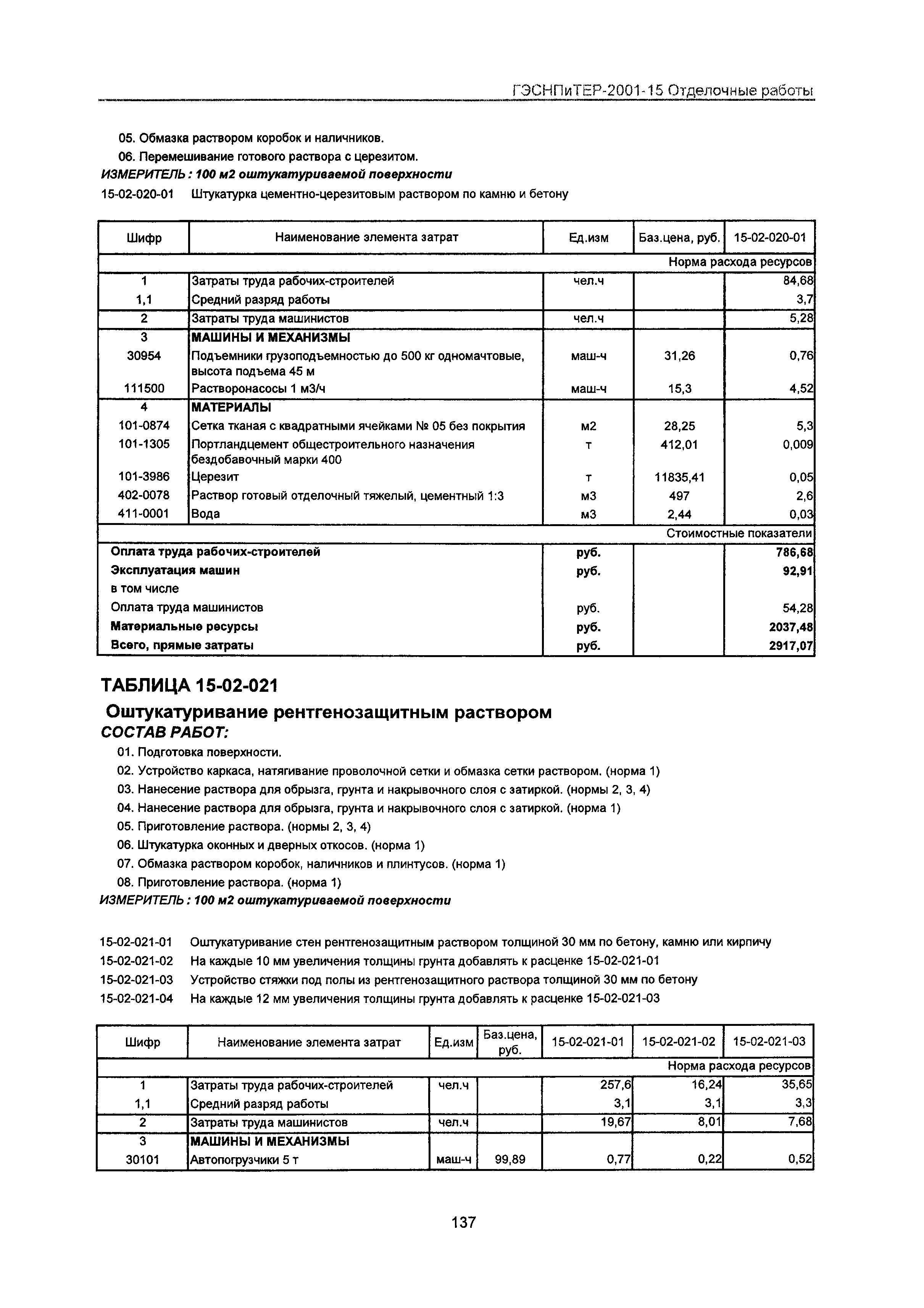 ГЭСНПиТЕР 2001-15 Московской области