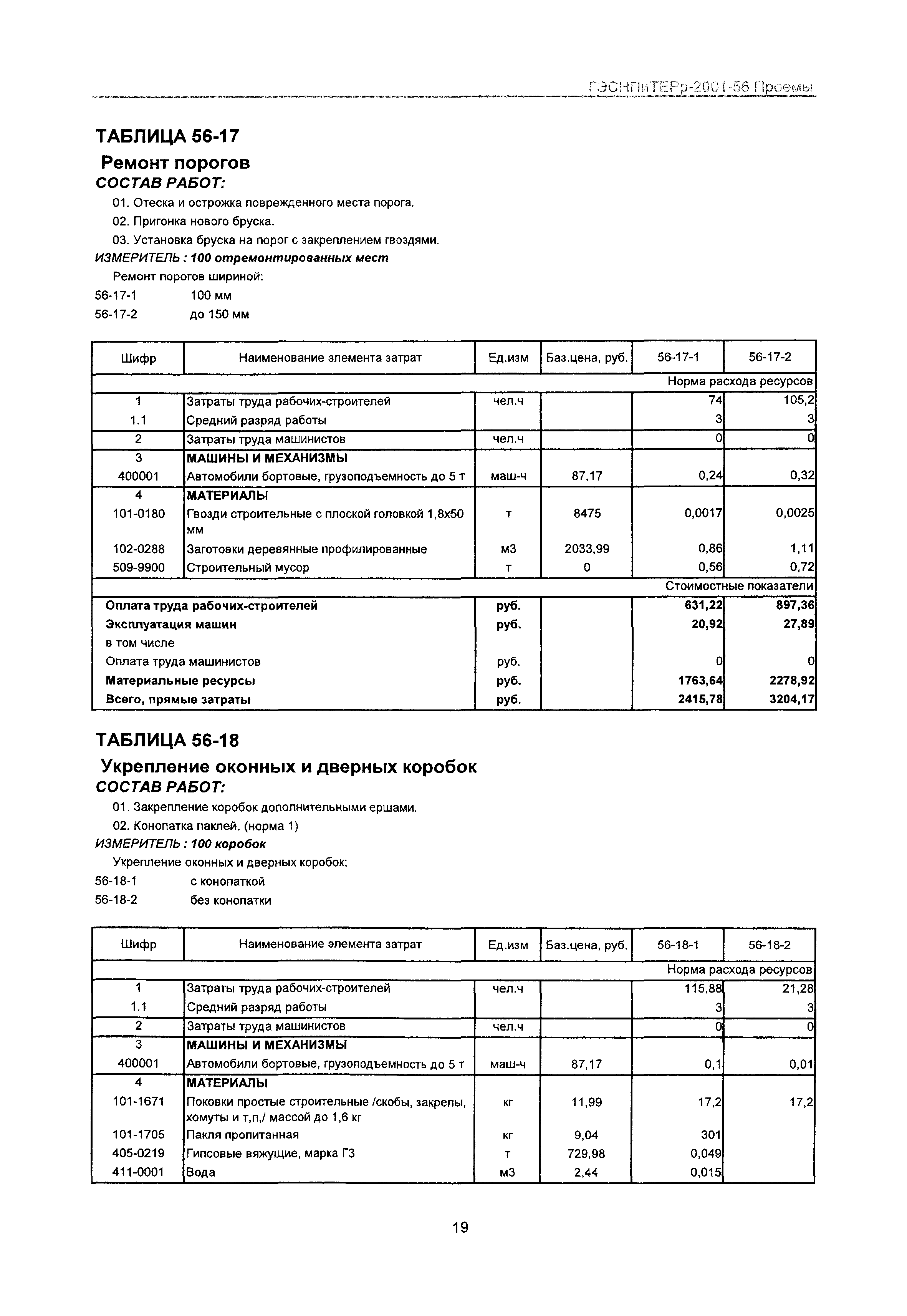 ГЭСНПиТЕРр 2001-56 Московской области