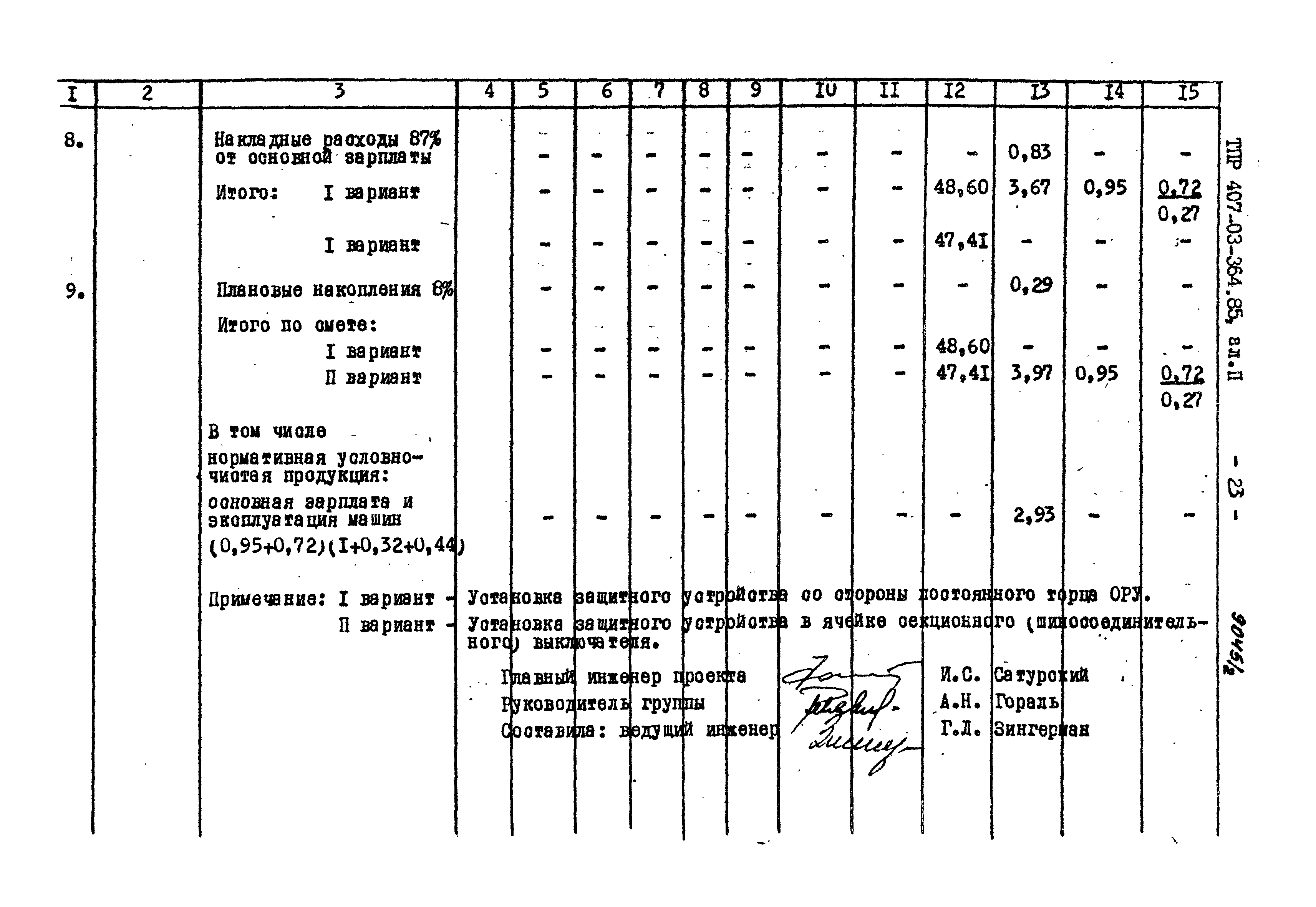 Типовые проектные решения 407-03-364.85