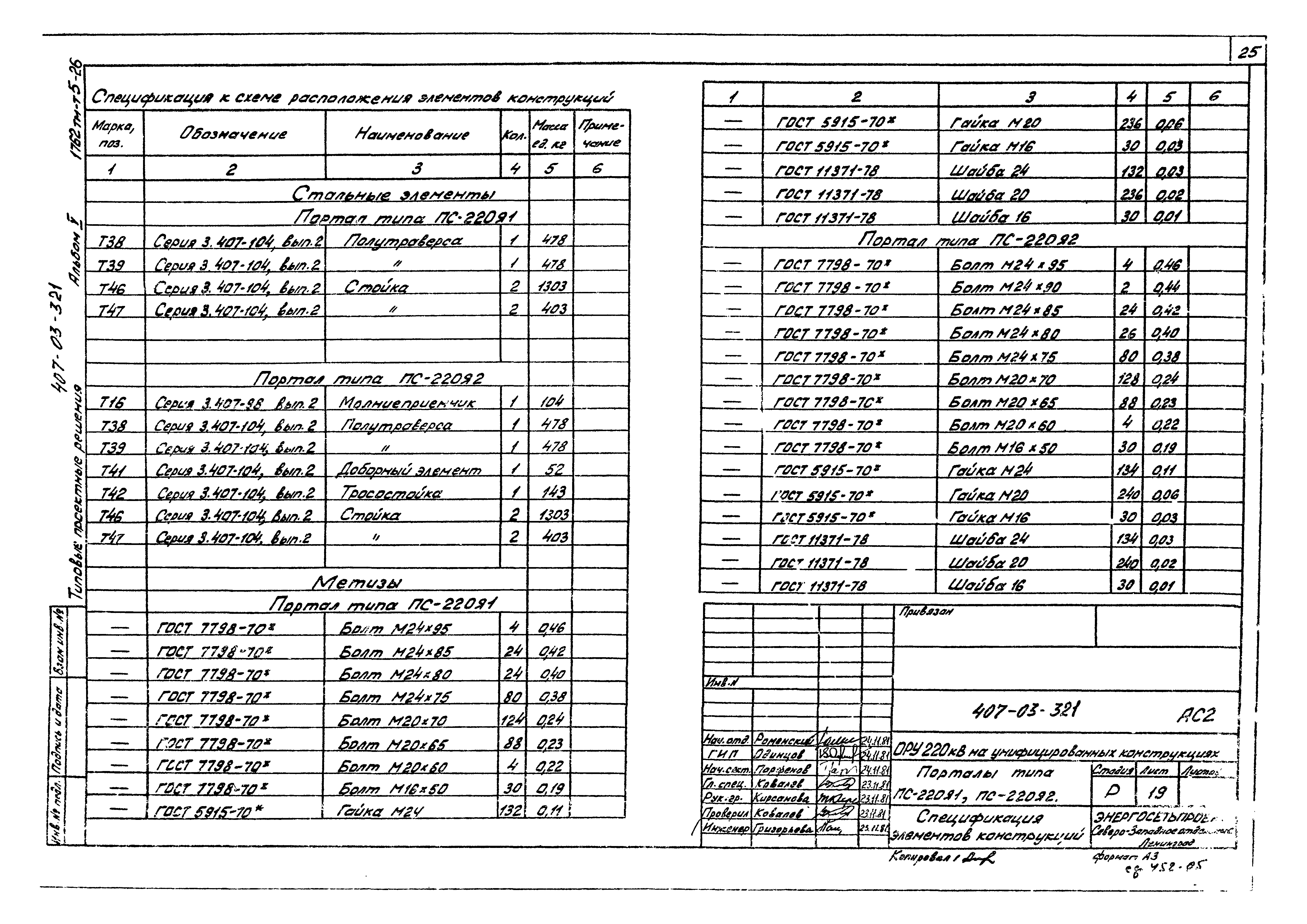 Типовые проектные решения 407-03-321