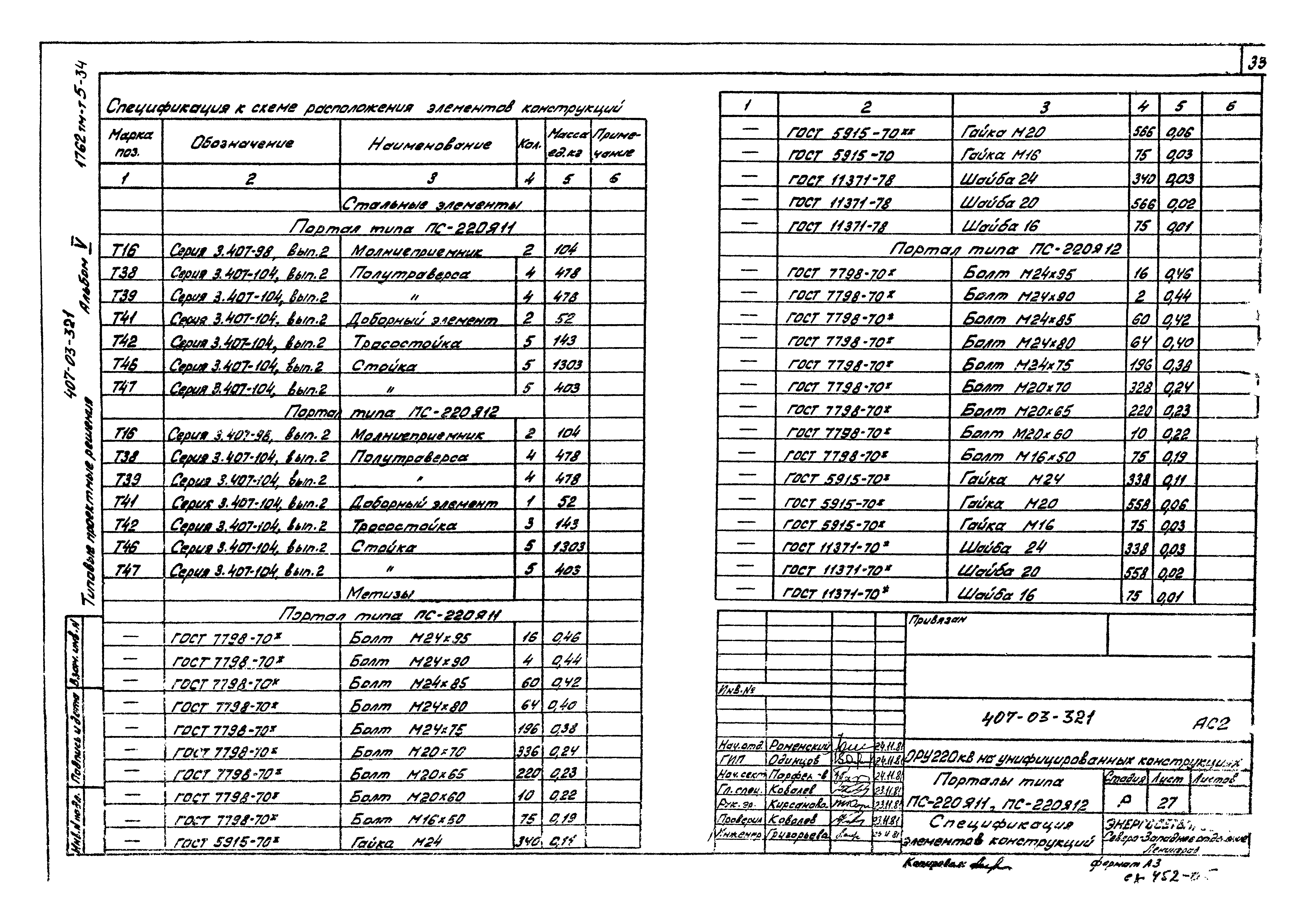 Типовые проектные решения 407-03-321