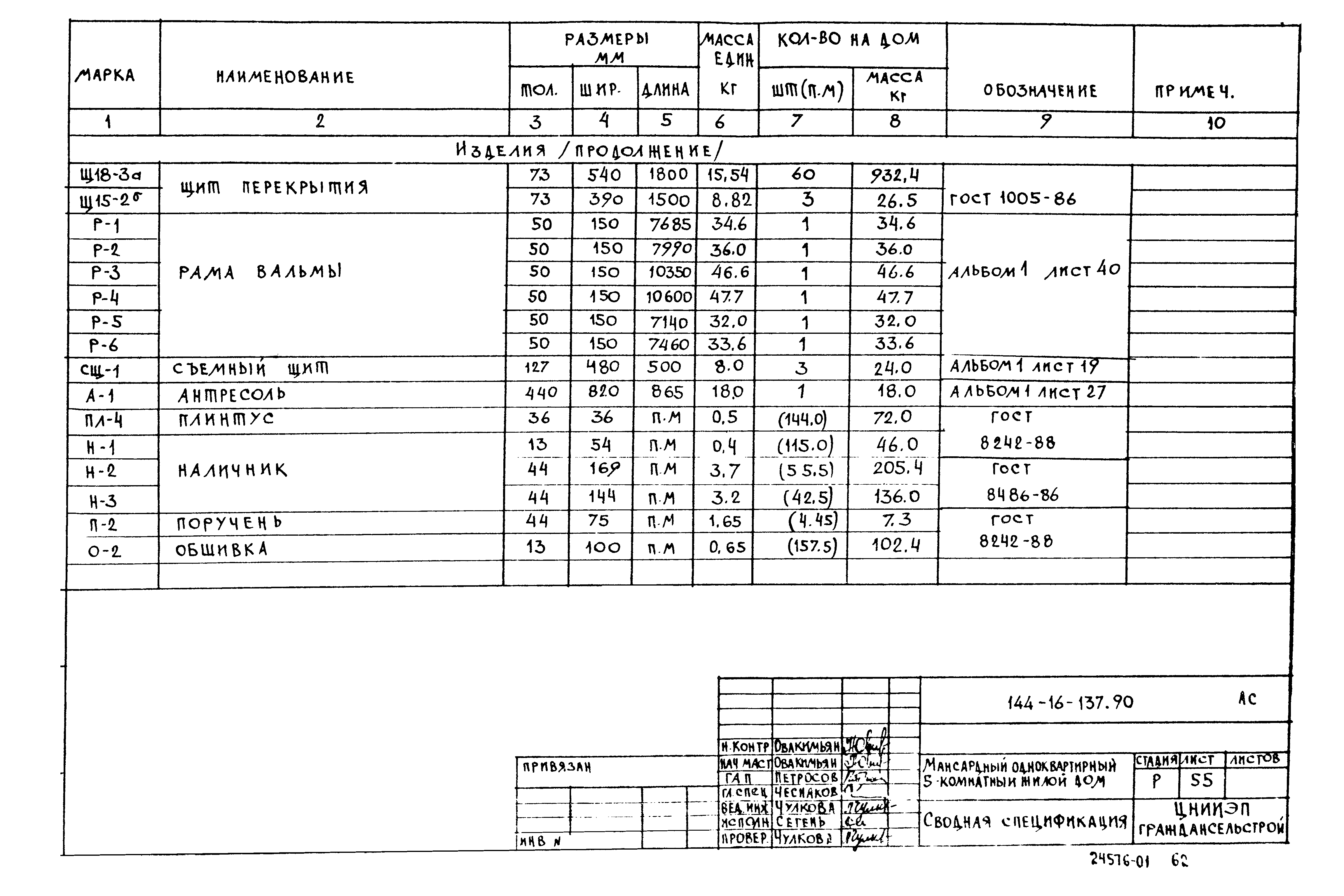 Типовой проект 144-16-137.90