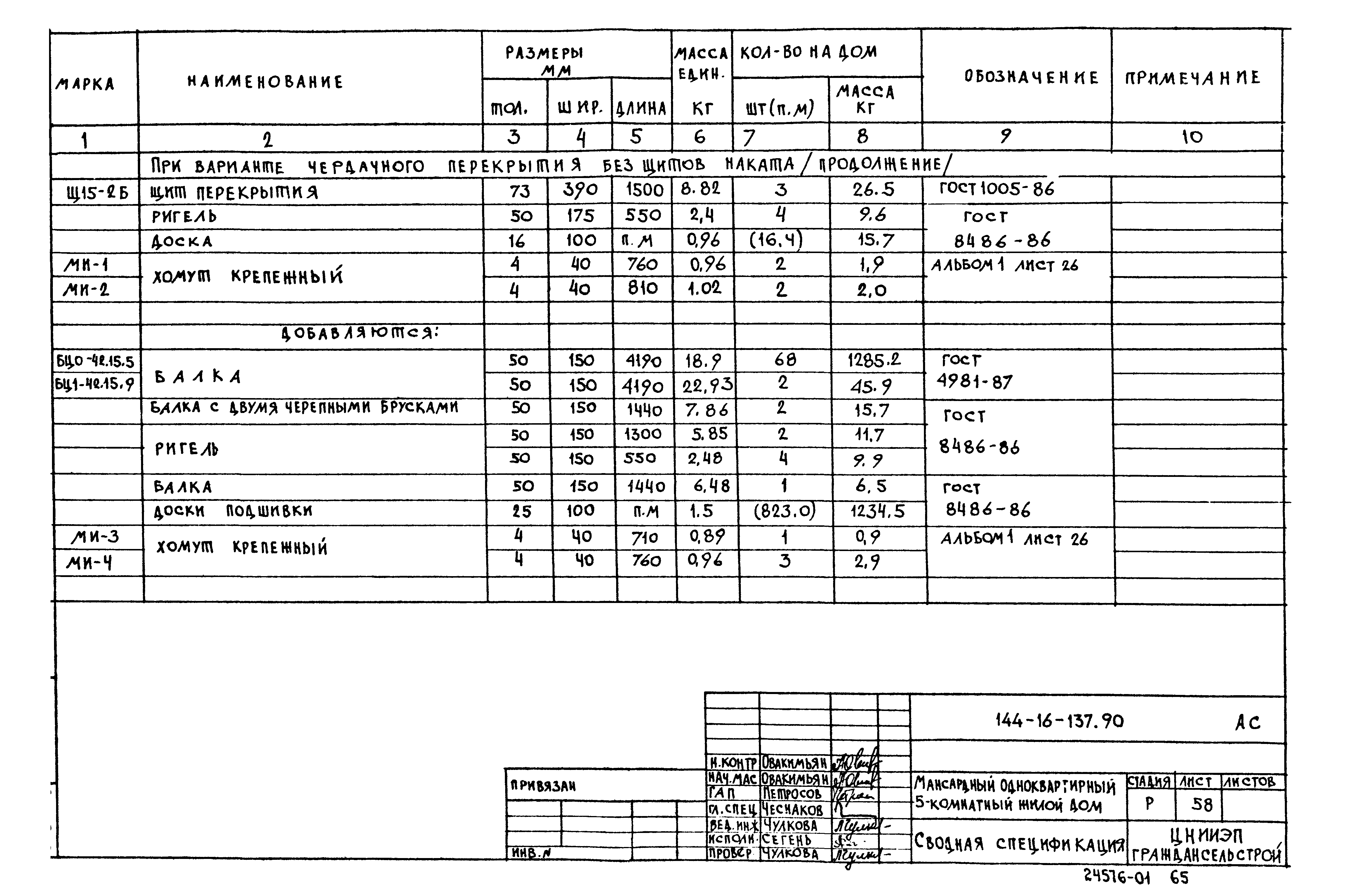 Типовой проект 144-16-137.90