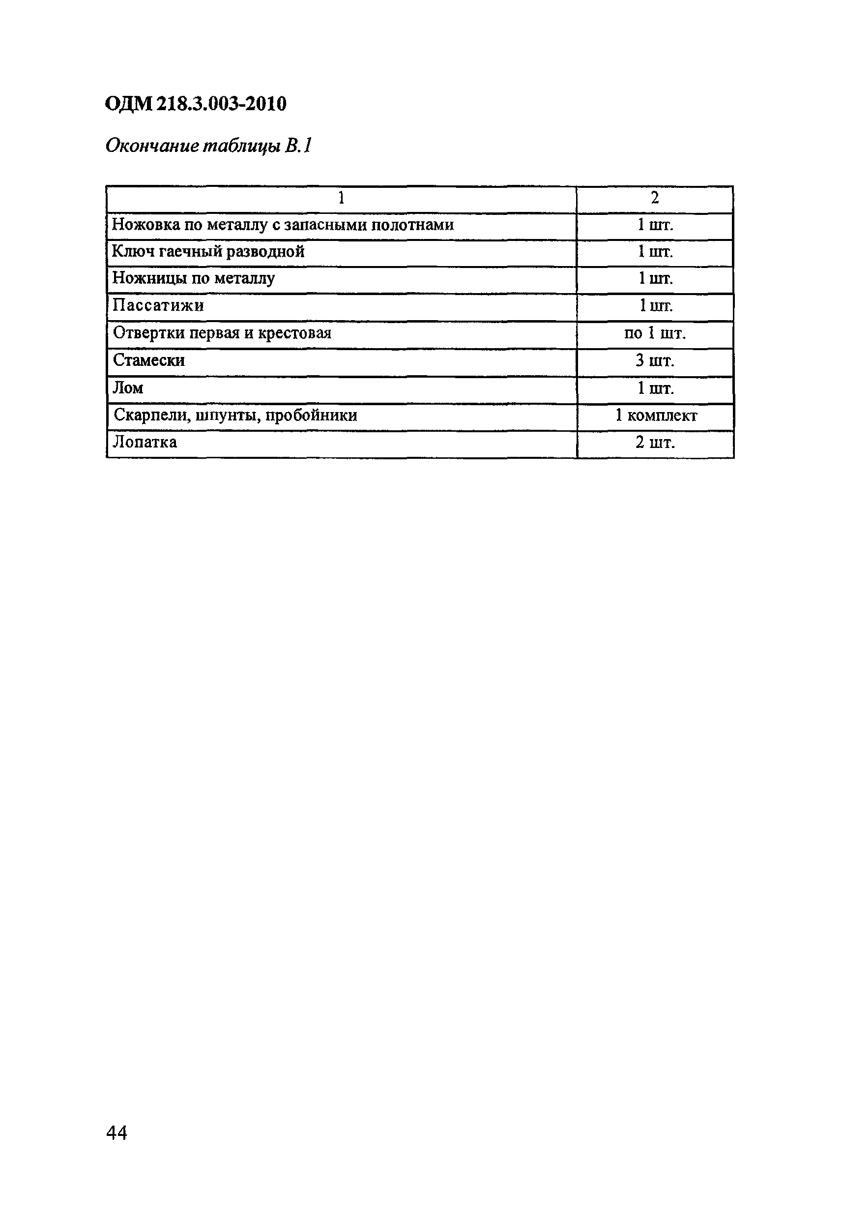 ОДМ 218.3.003-2010