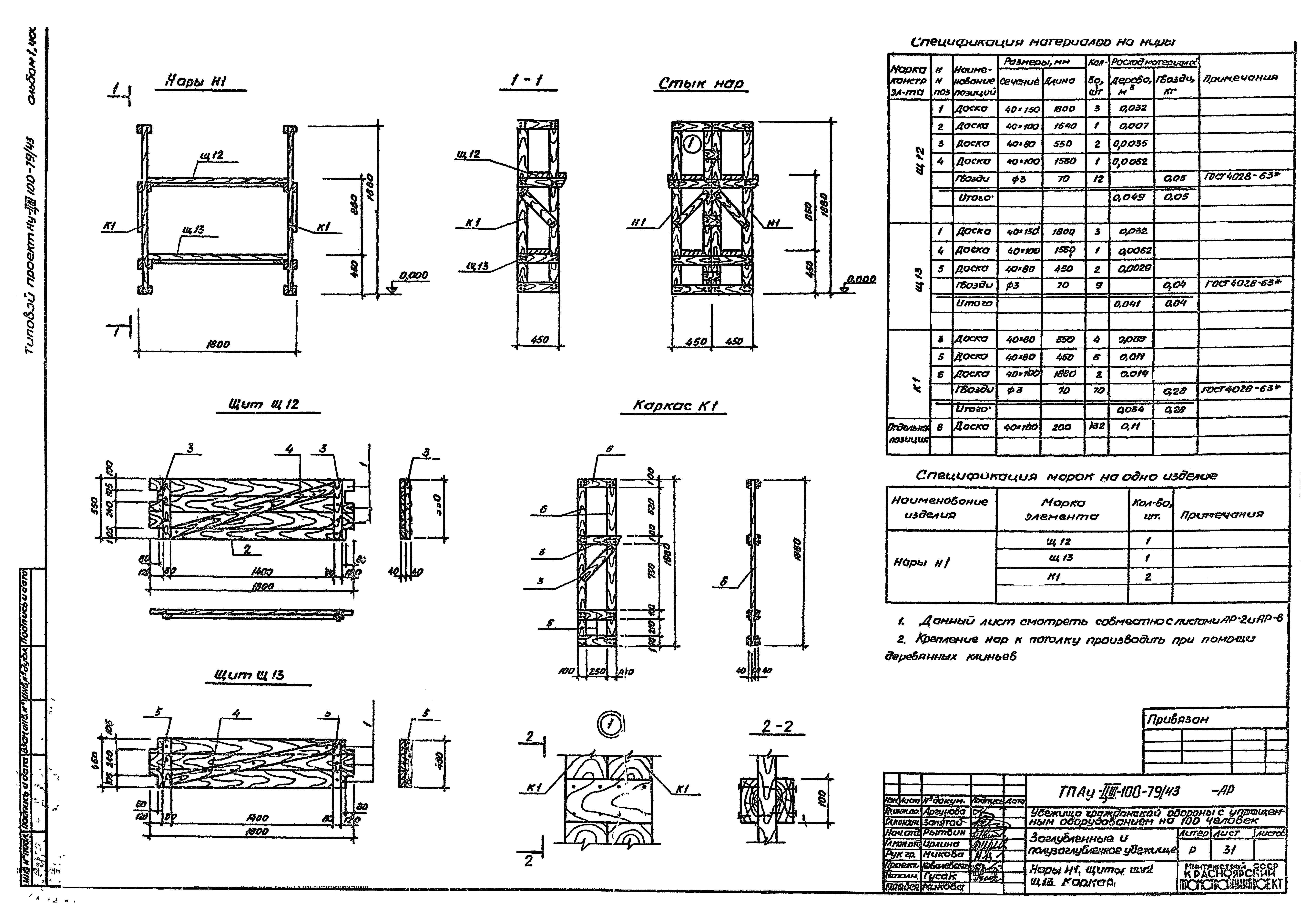 Типовой проект Ау-II,III-100-79/43