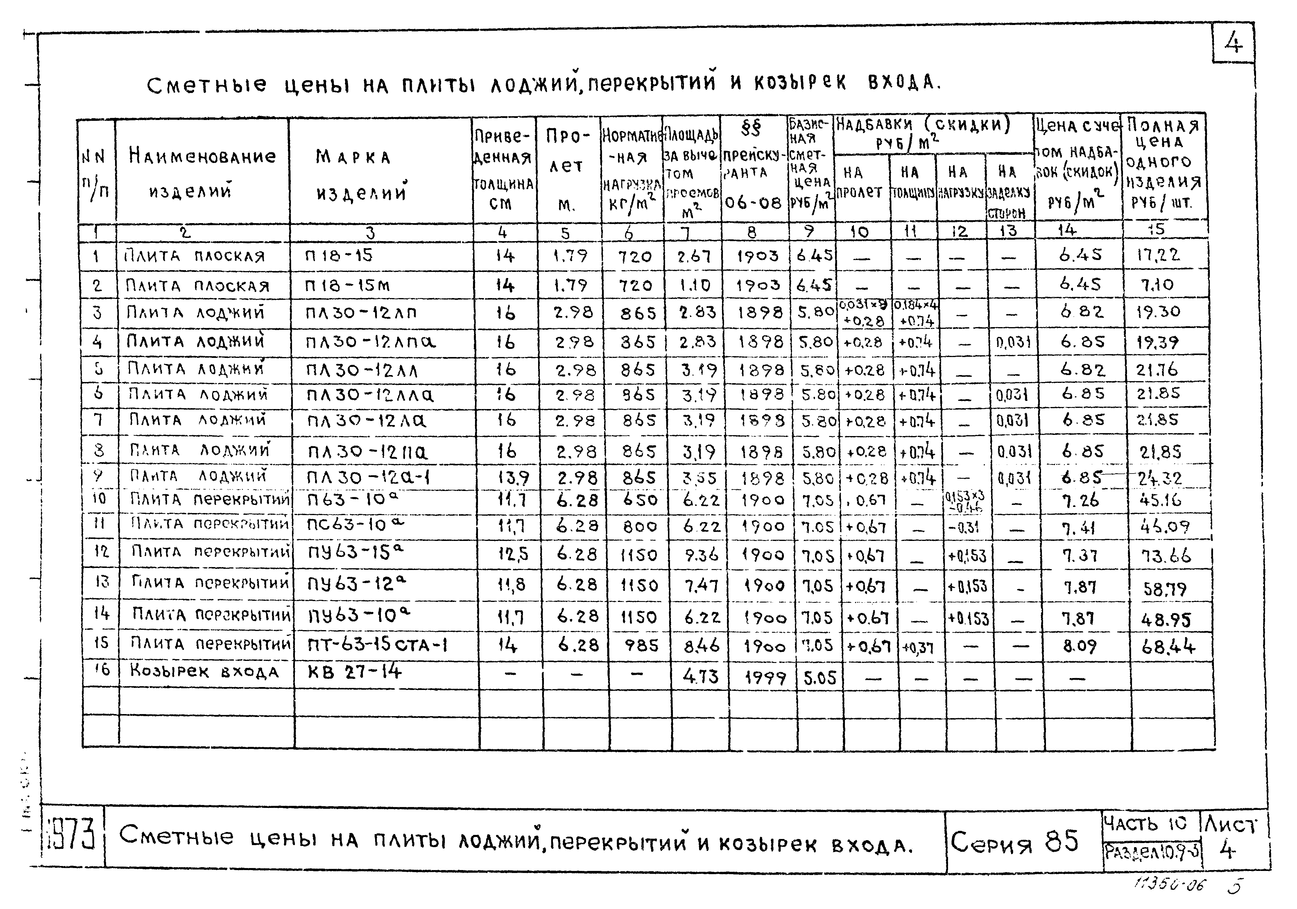 Типовой проект Серия 85