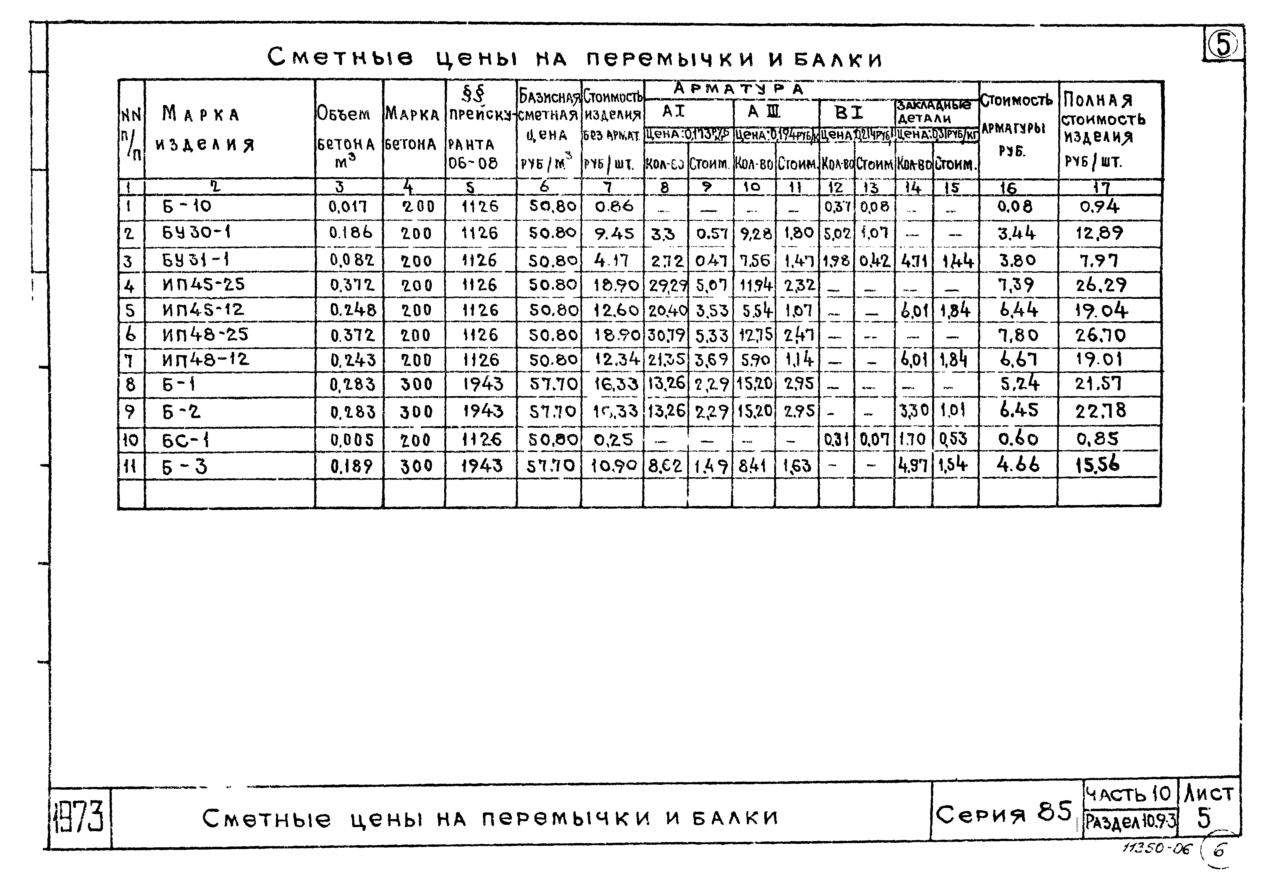 Типовой проект Серия 85