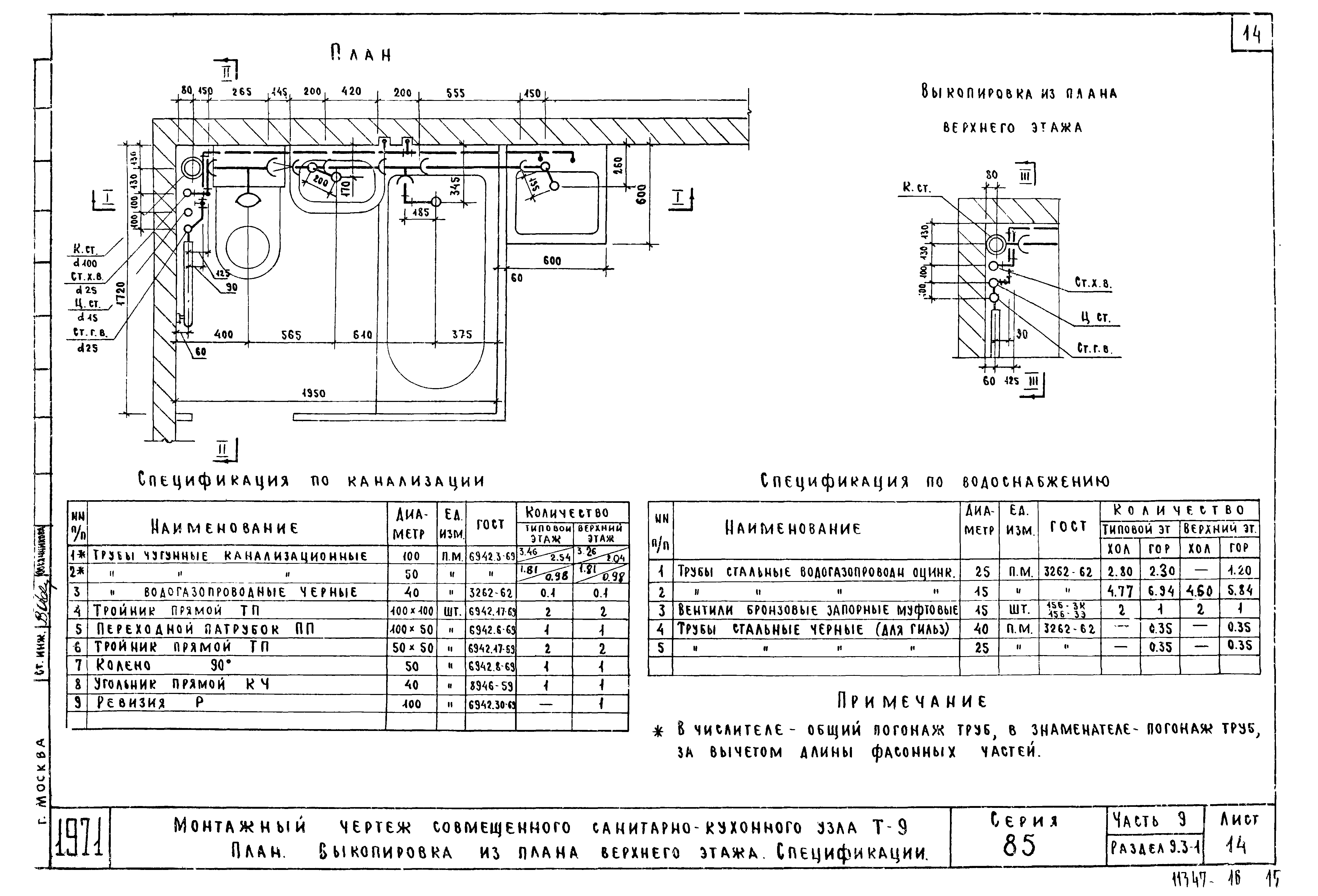 Типовой проект Серия 85