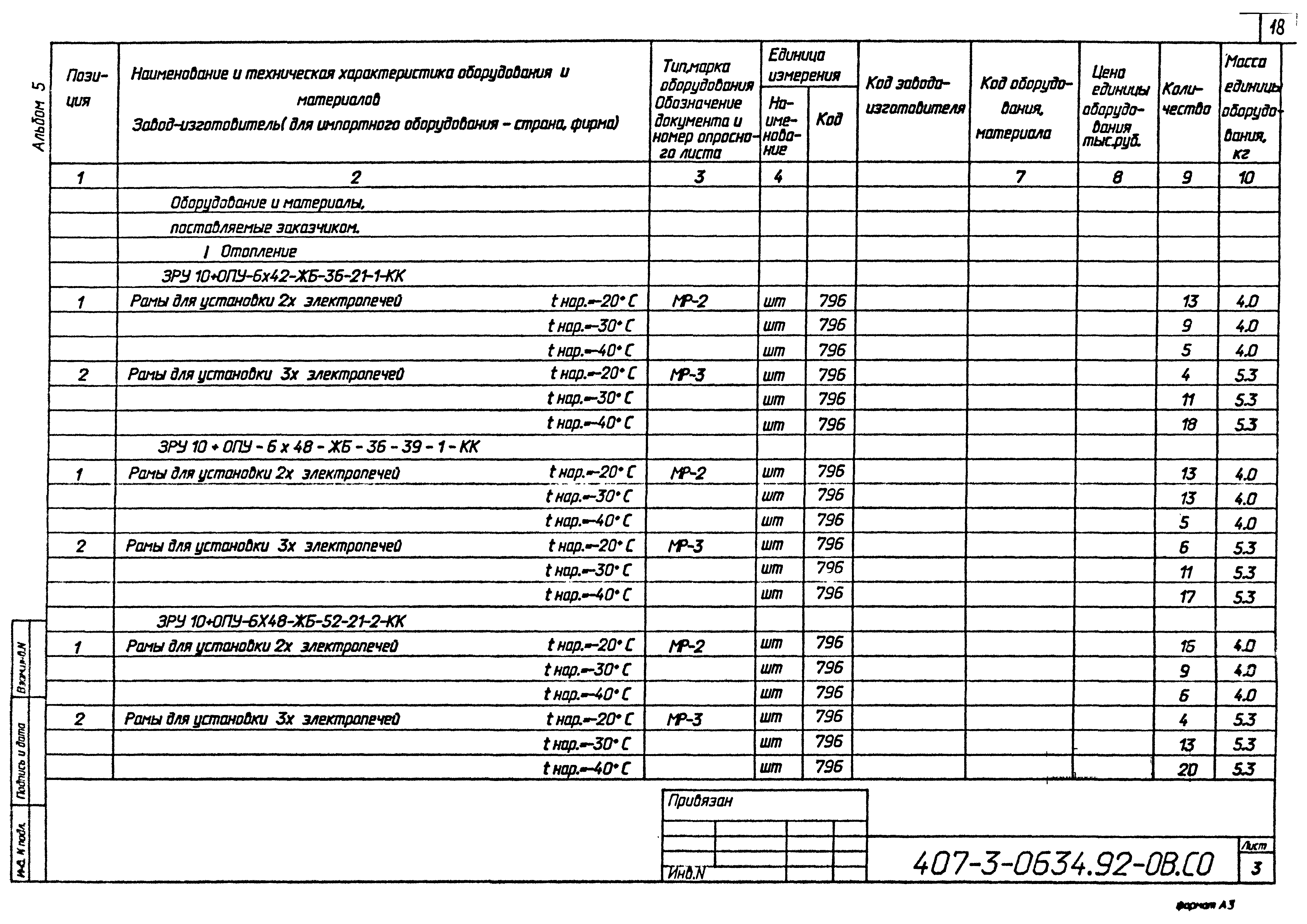 Типовые проектные решения 407-3-0634.92