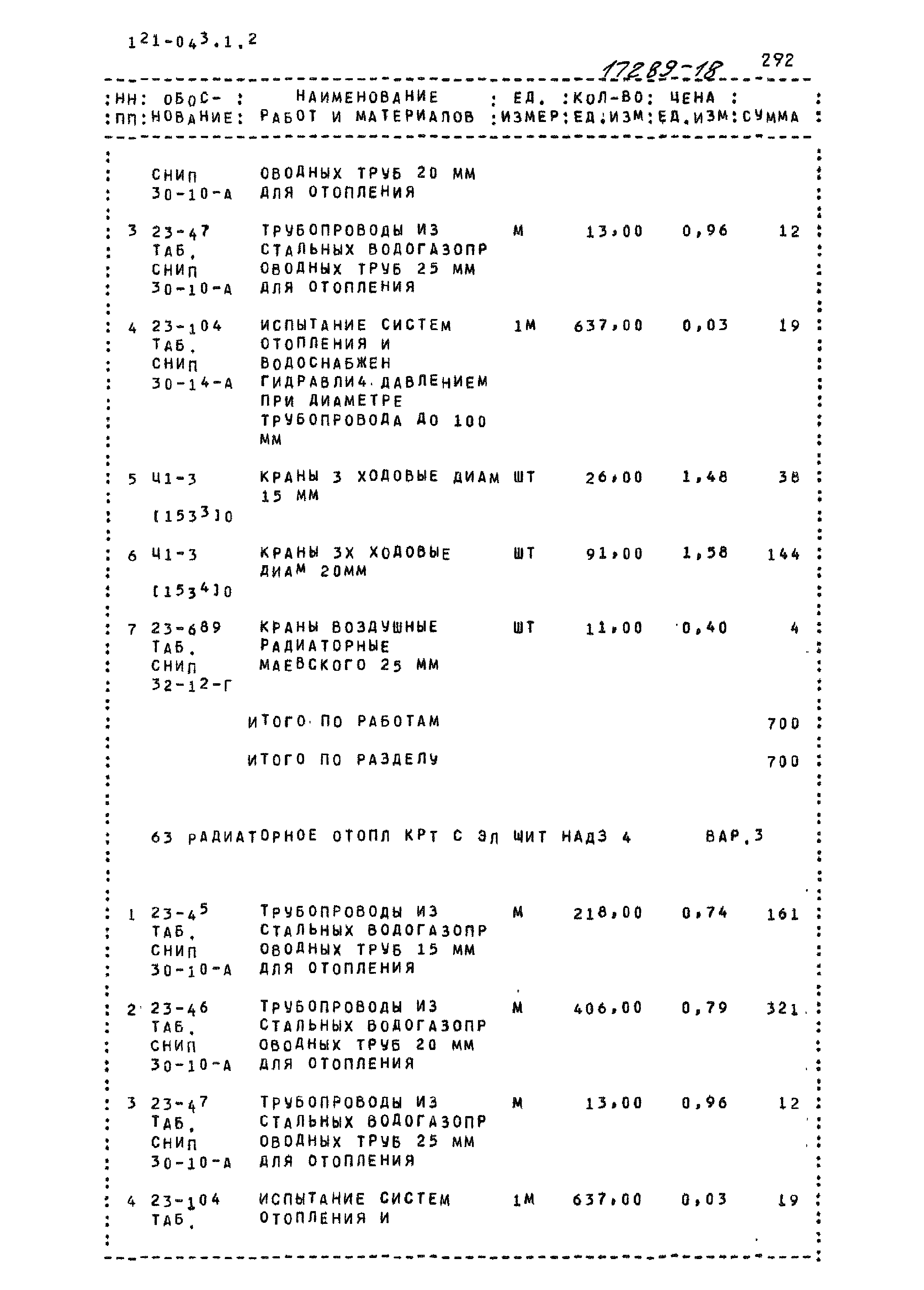 Типовой проект 121-043/1.2