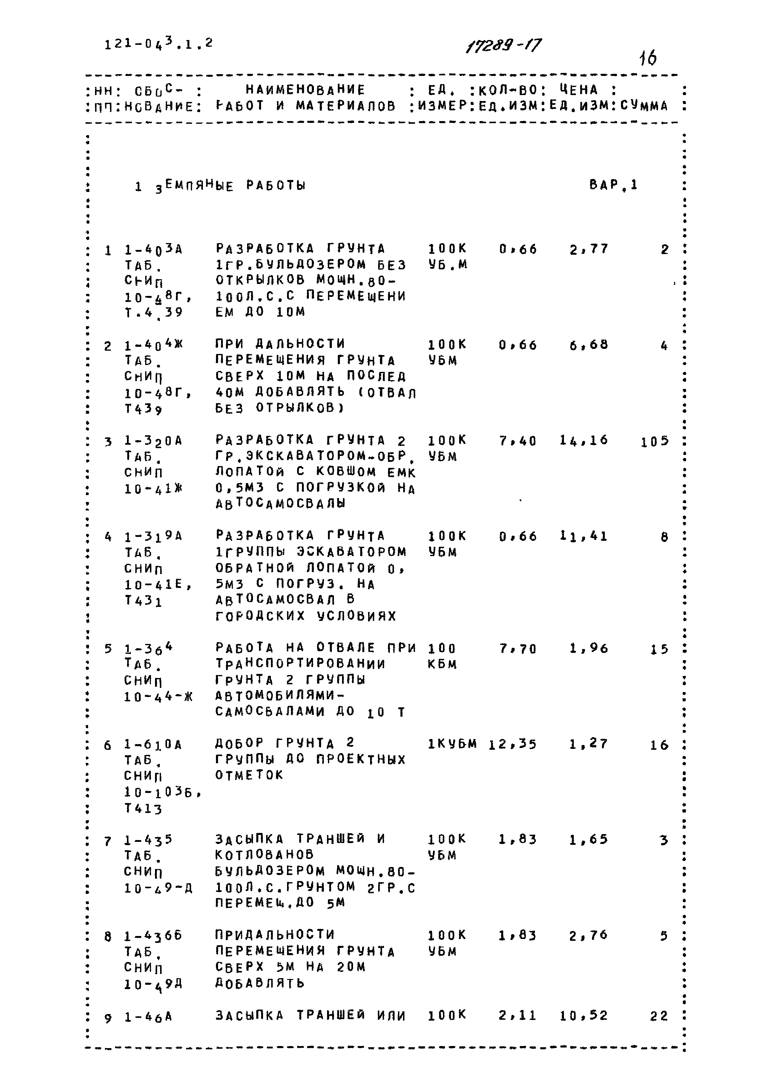 Типовой проект 121-043/1.2