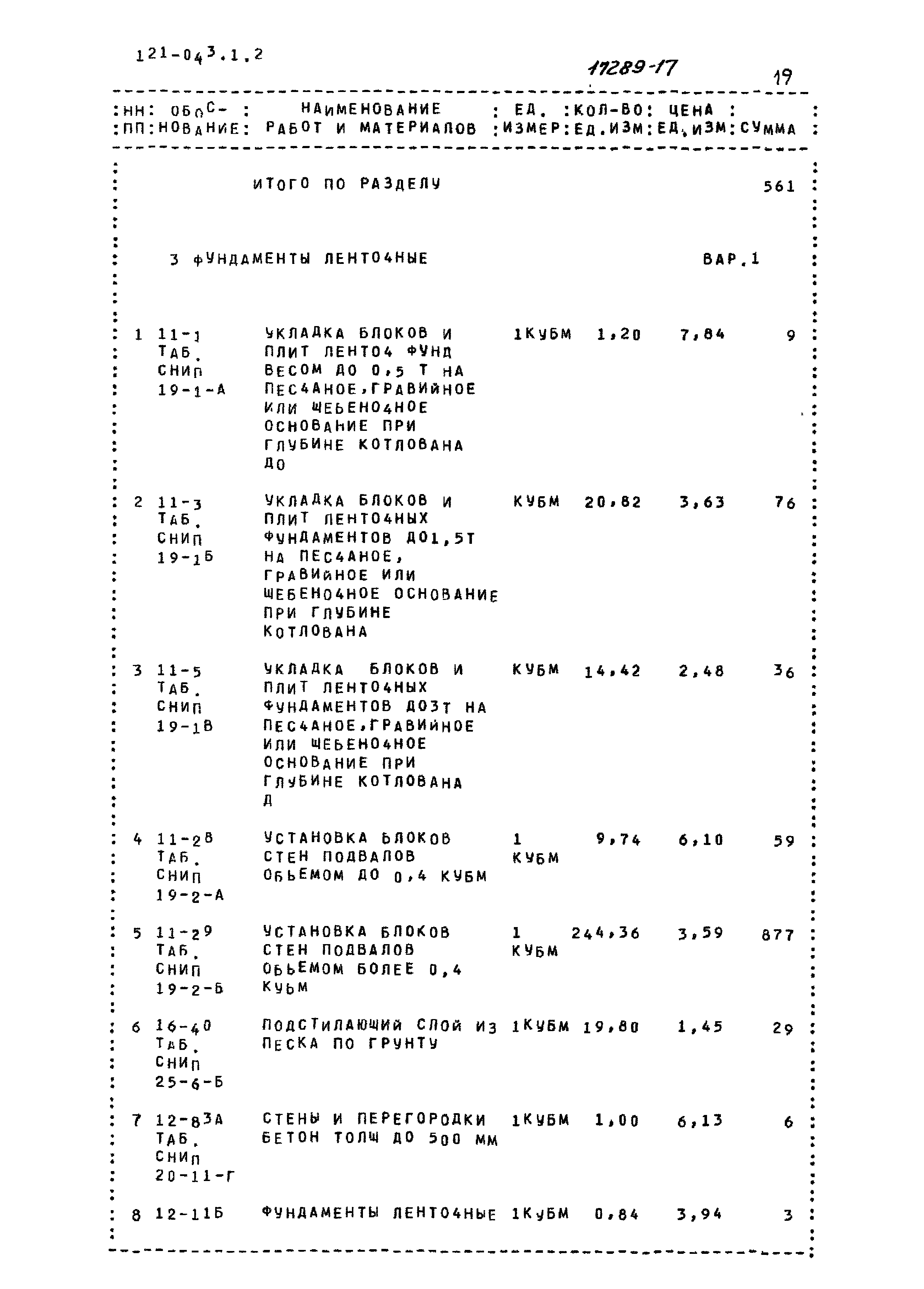 Типовой проект 121-043/1.2