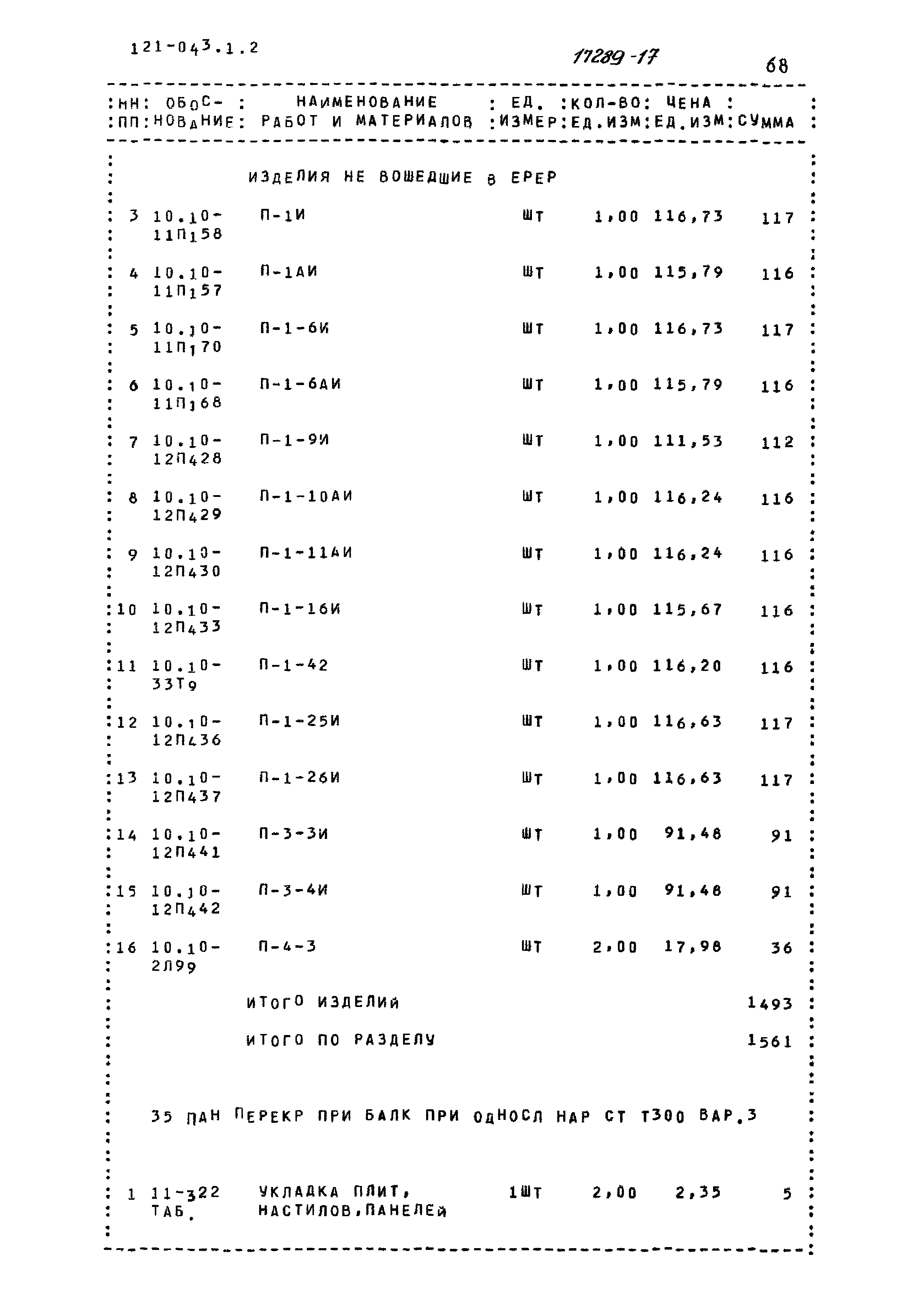 Типовой проект 121-043/1.2