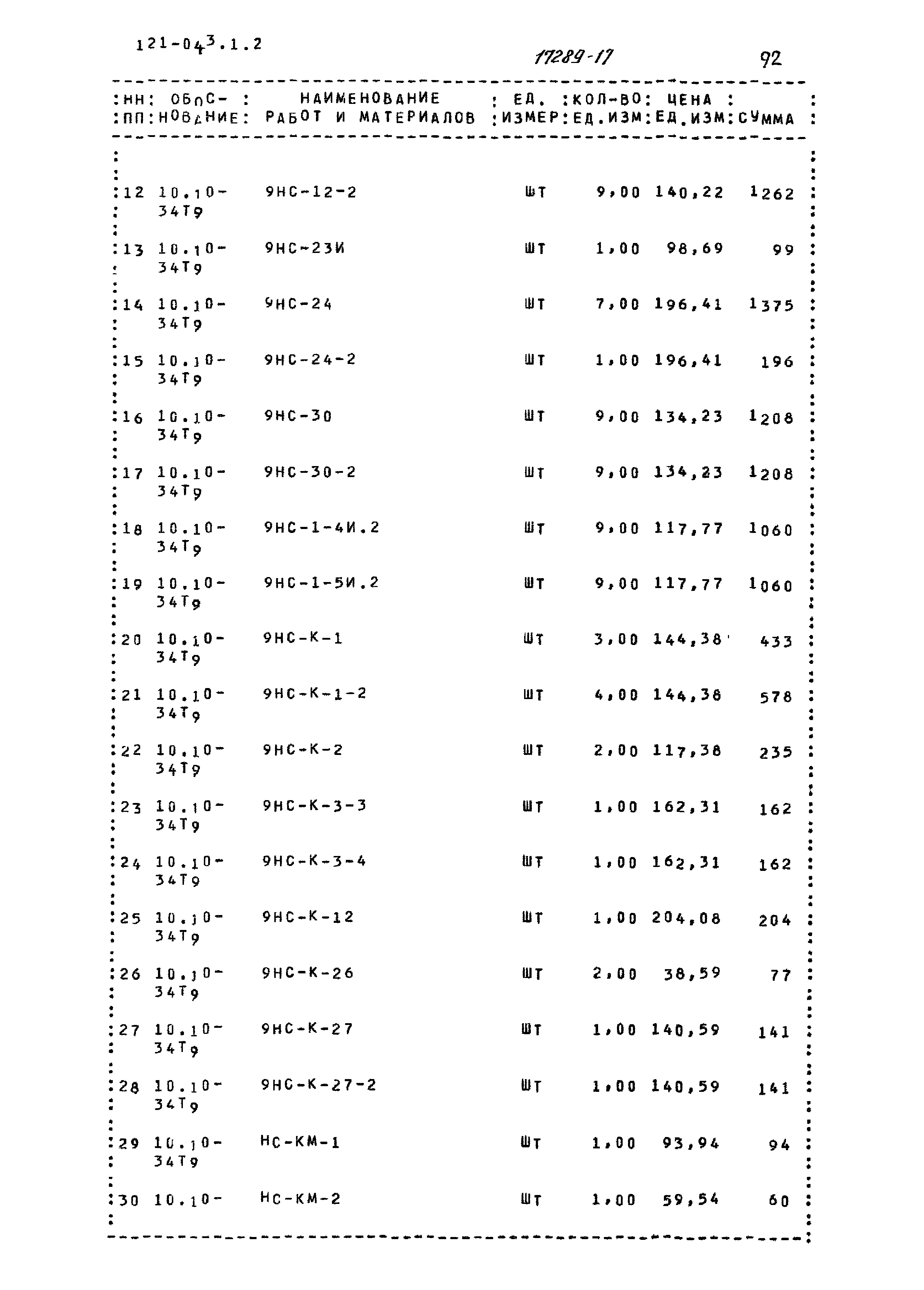 Типовой проект 121-043/1.2