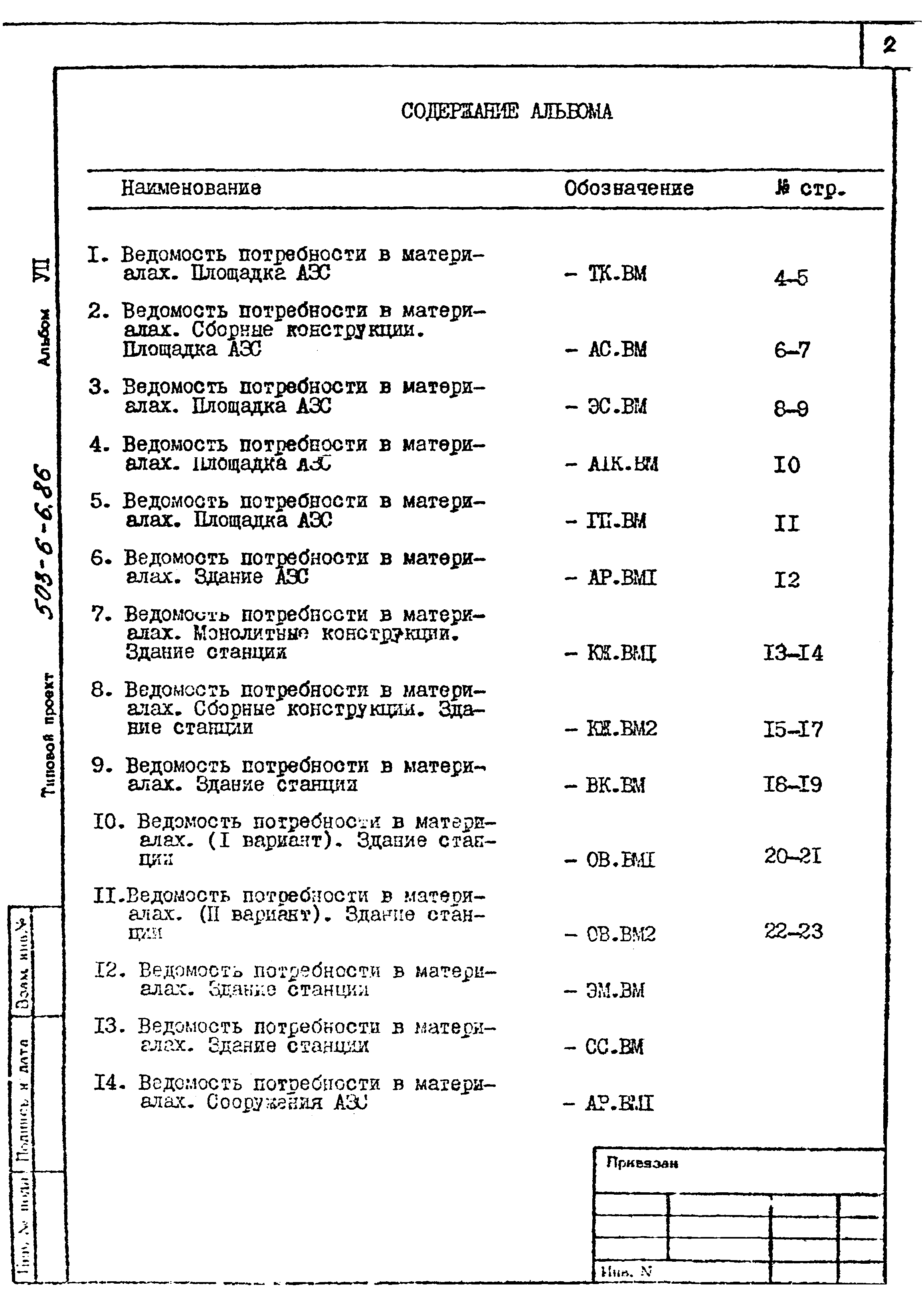 Типовой проект 503-6-6.86