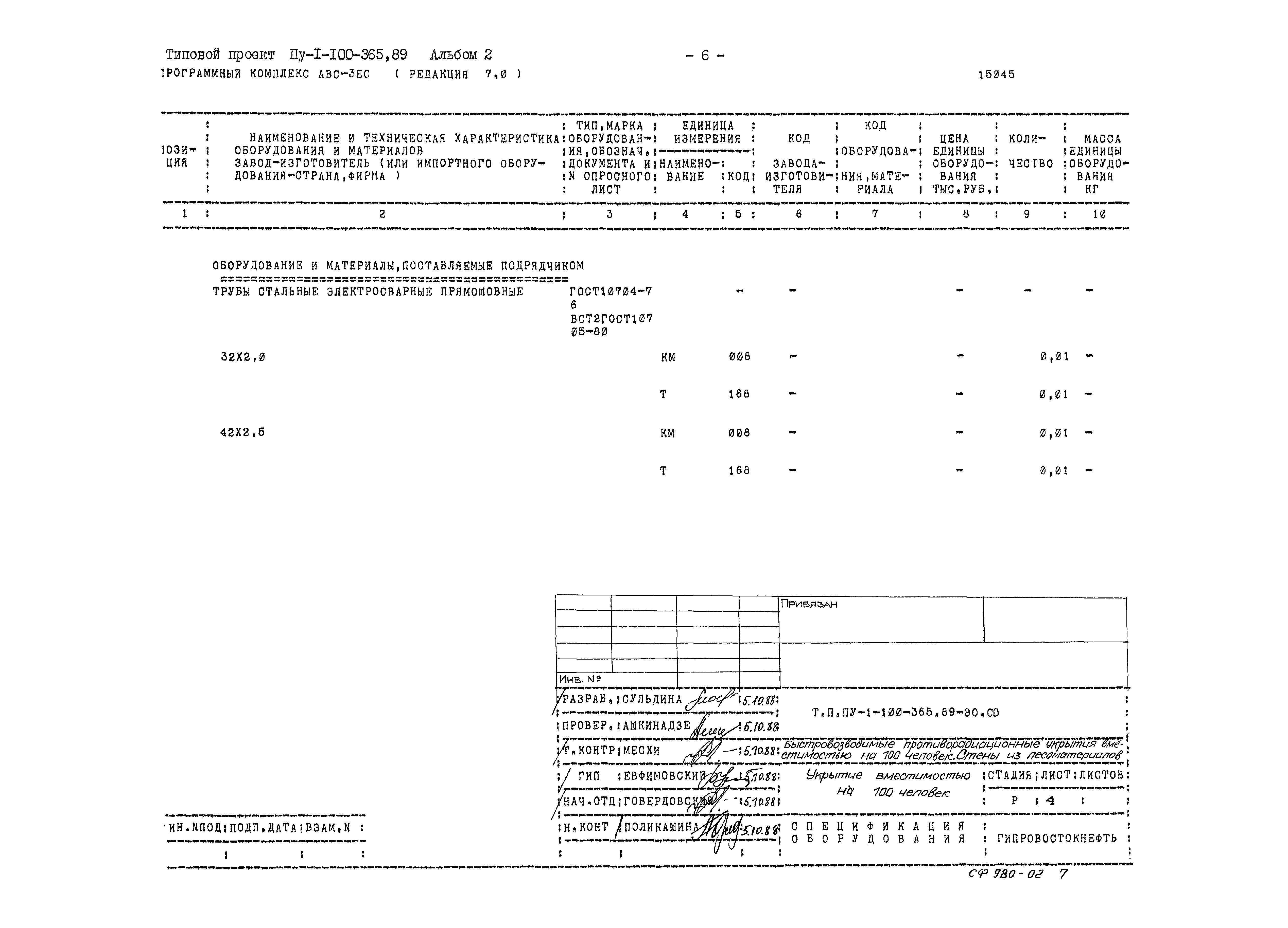 Типовой проект Пу-1-100-365.89