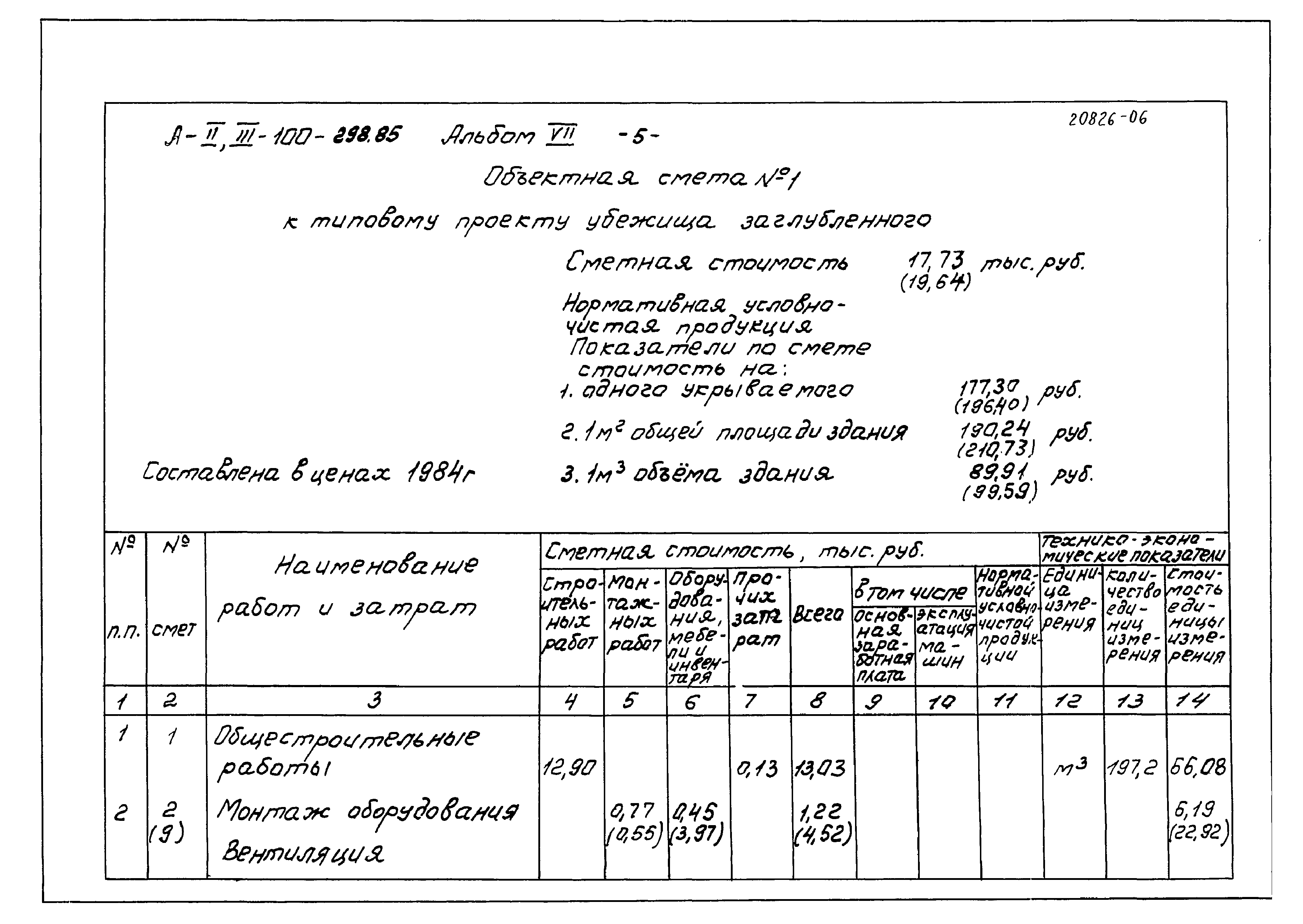 Типовой проект А-II,III-100-298.85