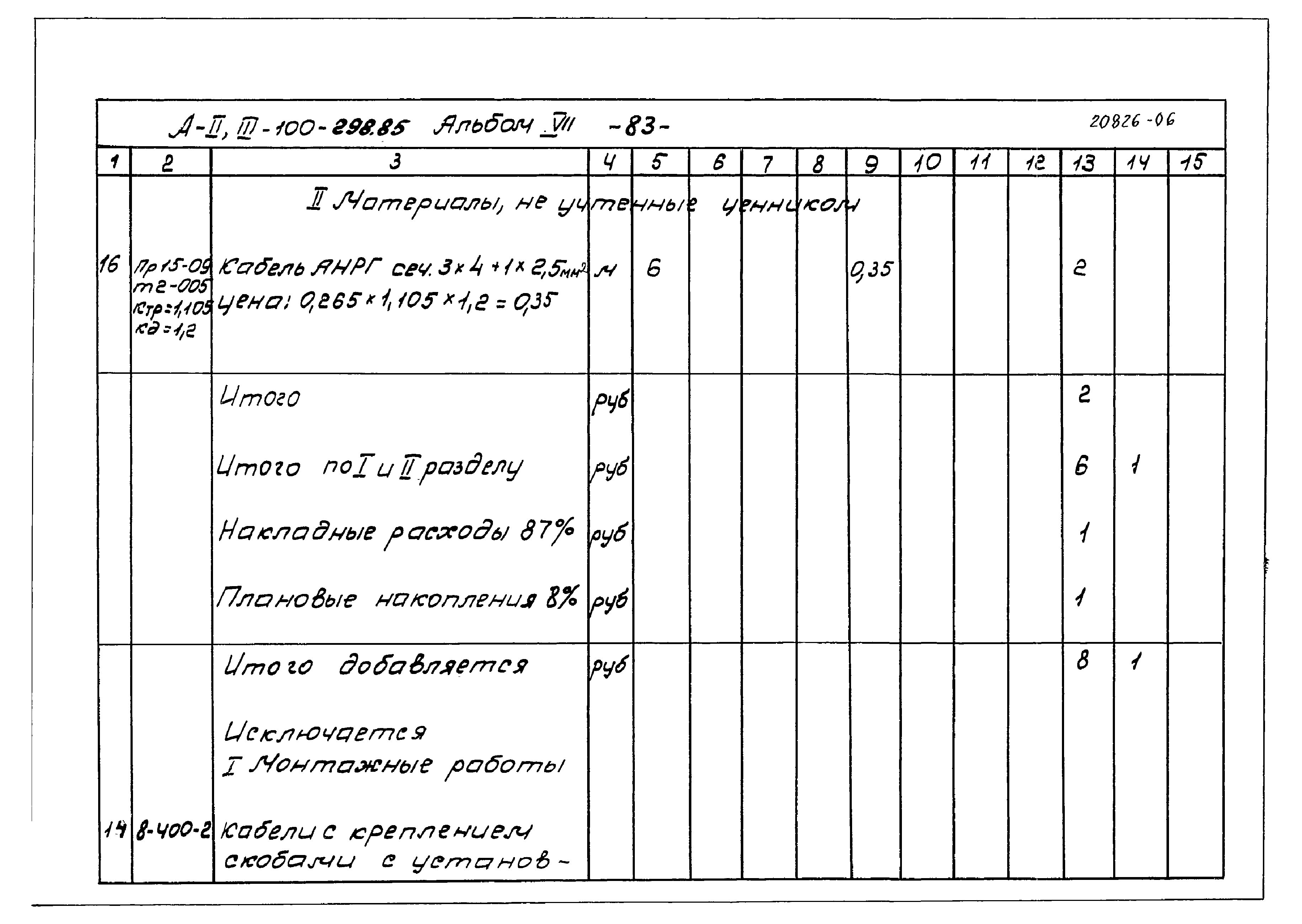 Типовой проект А-II,III-100-298.85