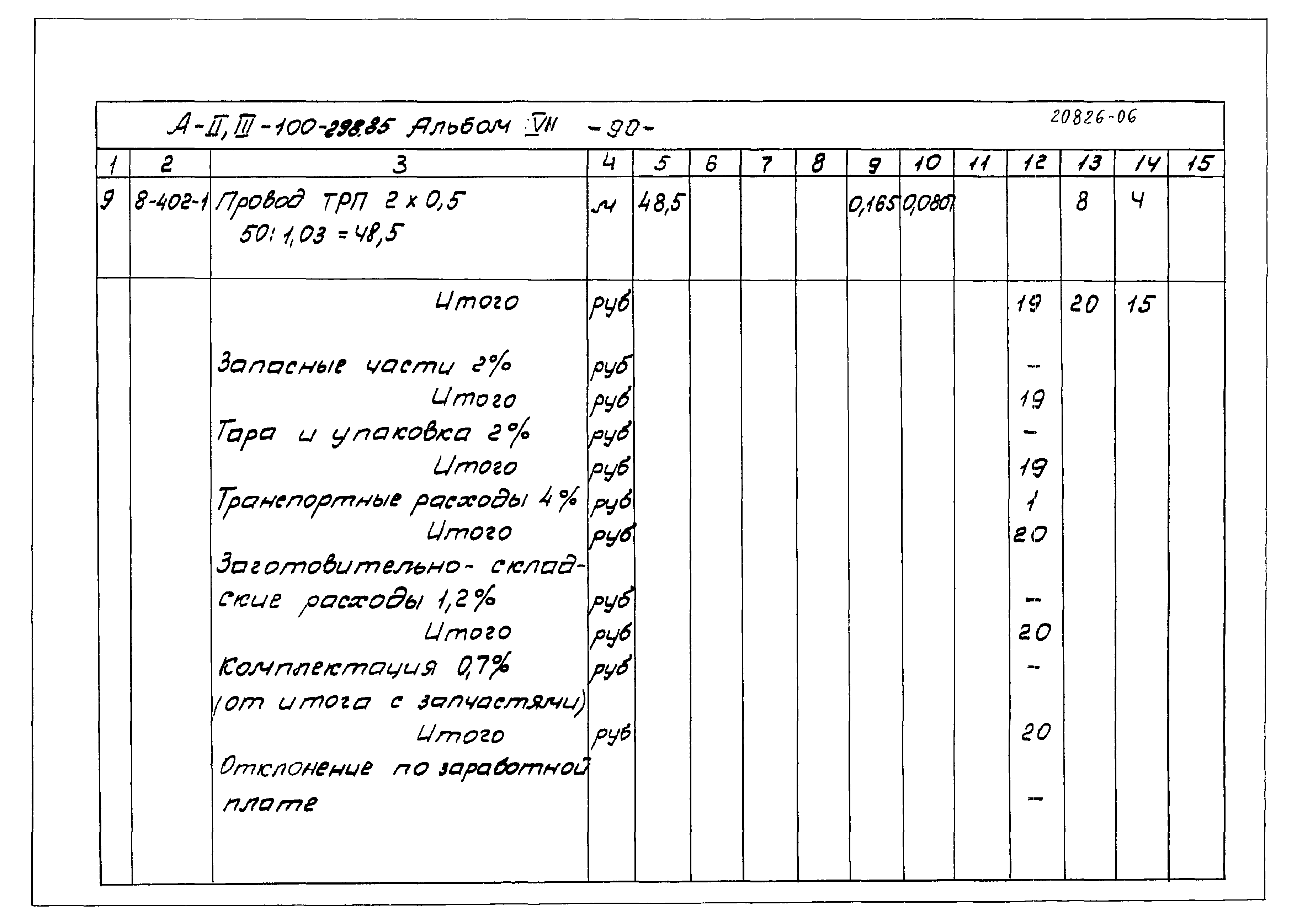 Типовой проект А-II,III-100-298.85