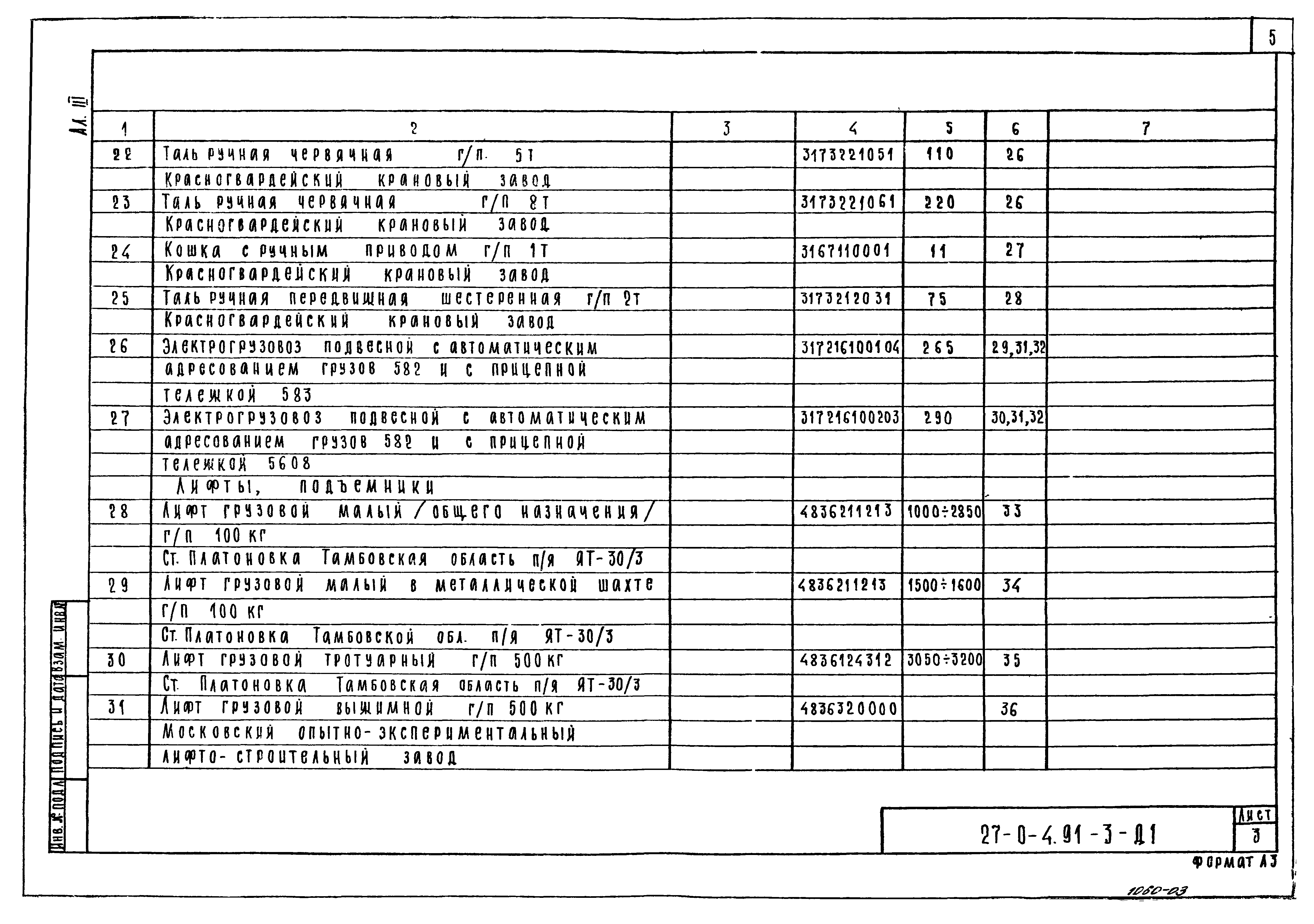 Типовой проект 27-0-4.91