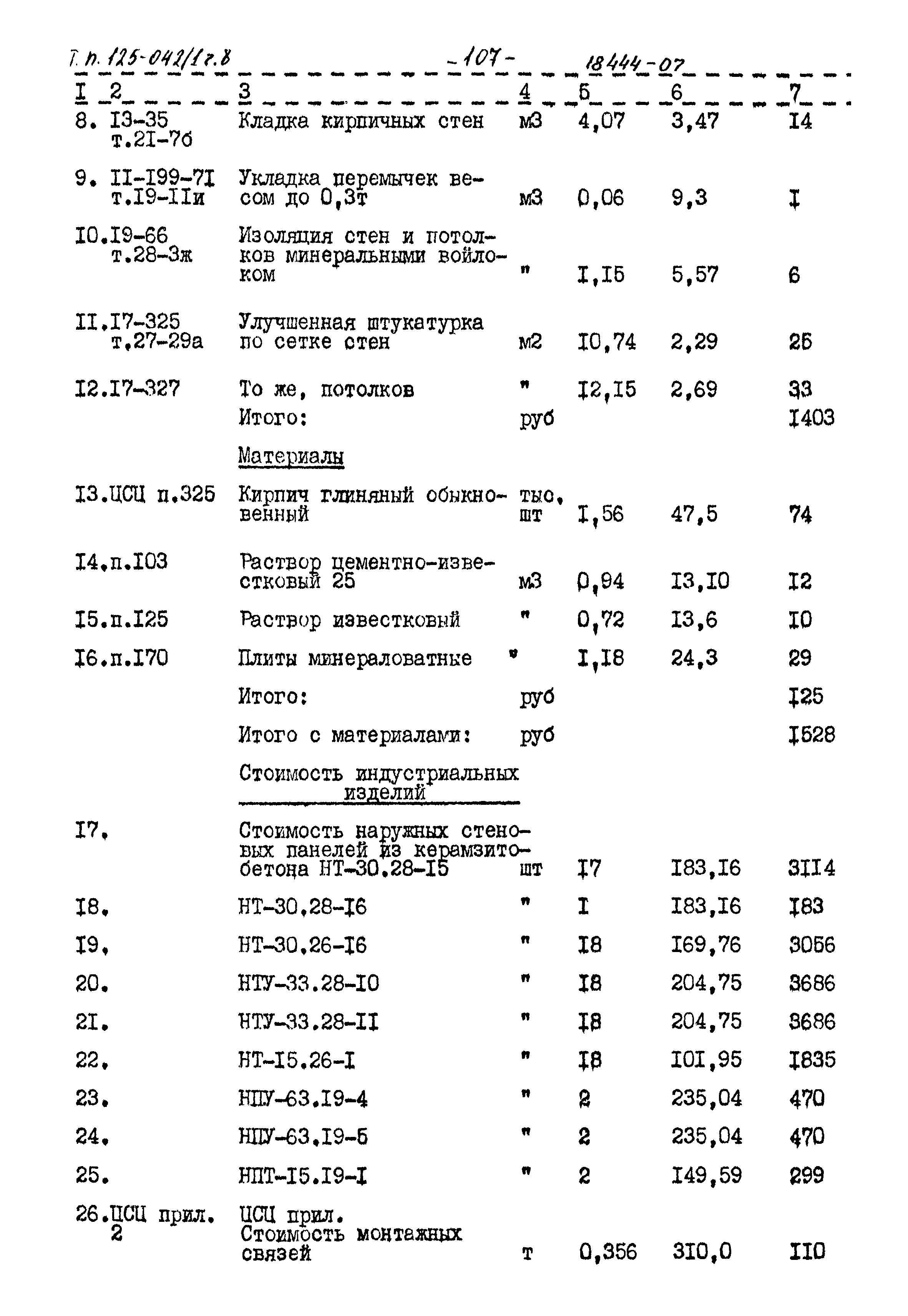 Типовой проект 125-042/1