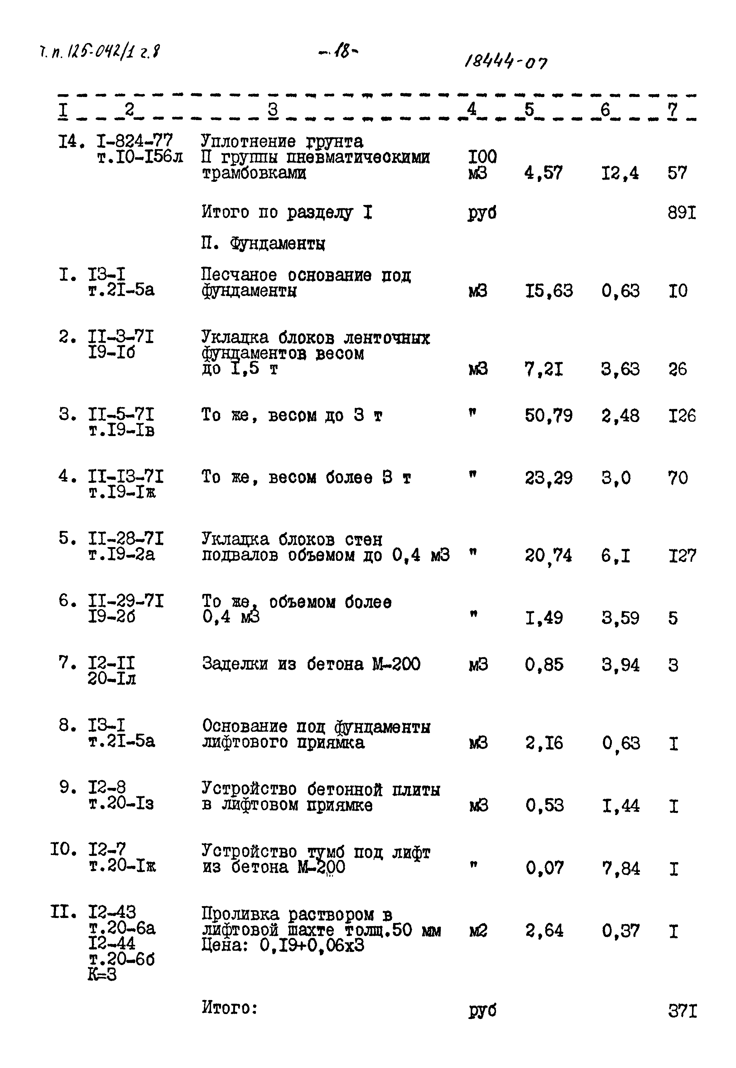 Типовой проект 125-042/1