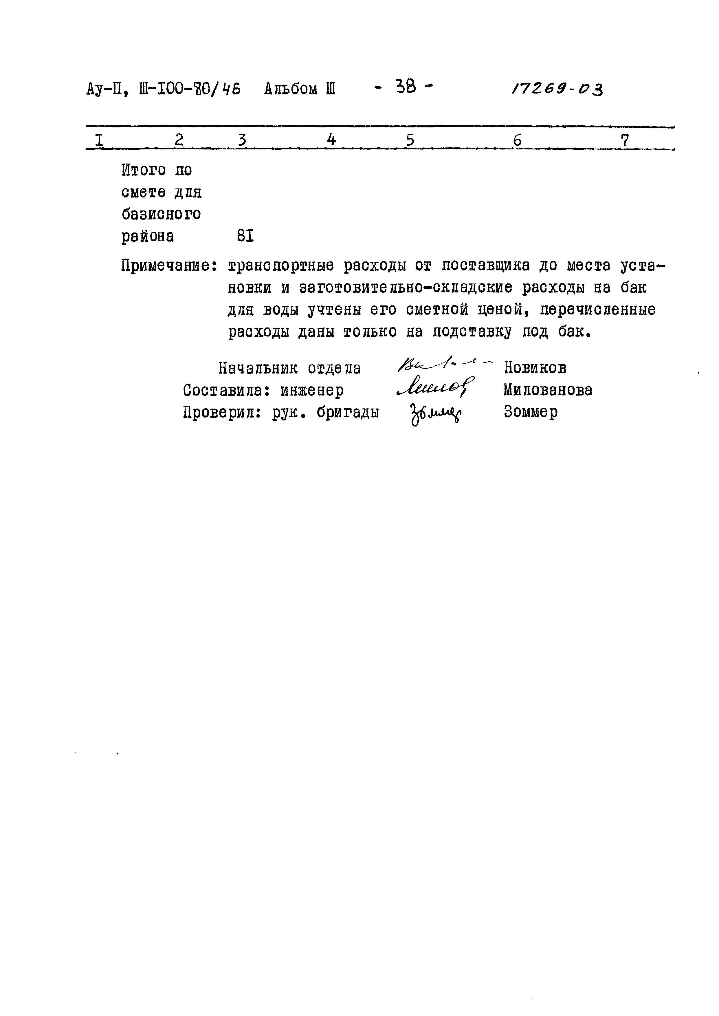 Типовой проект Ау-II,III-100-80/46