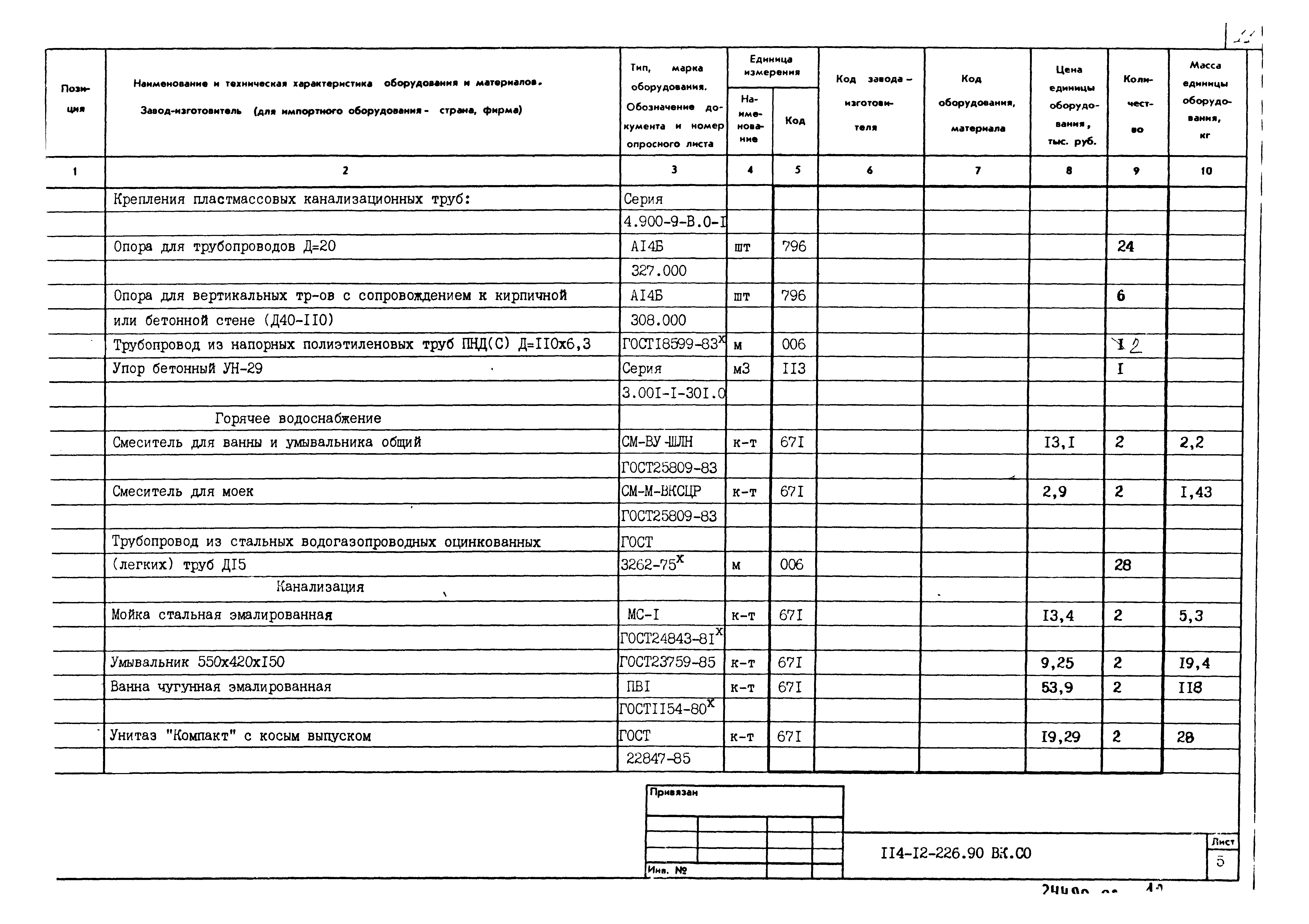 Типовой проект 144-12-226.90