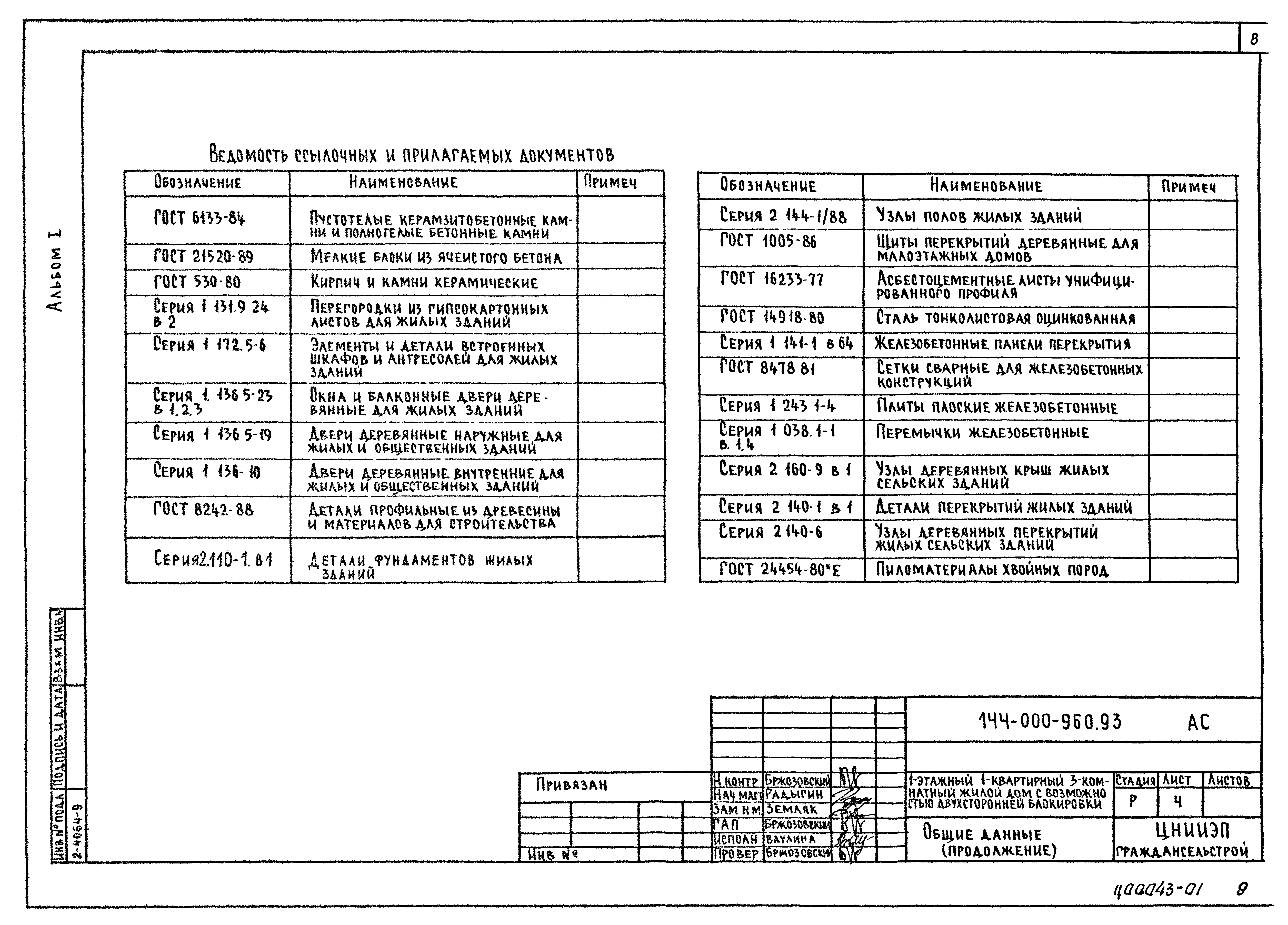 Типовой проект 144-000-960.93