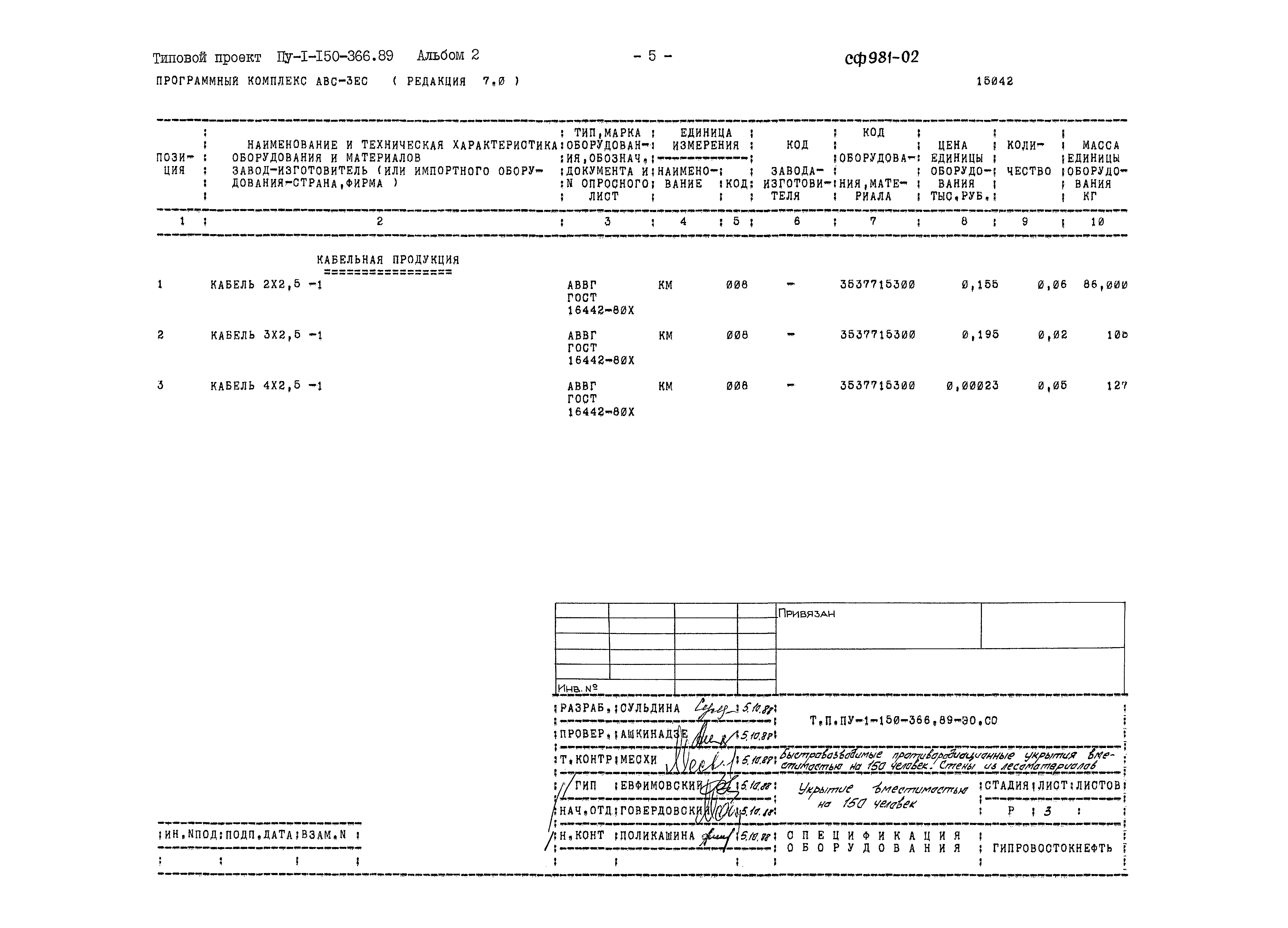 Типовой проект Пу-1-150-366.89