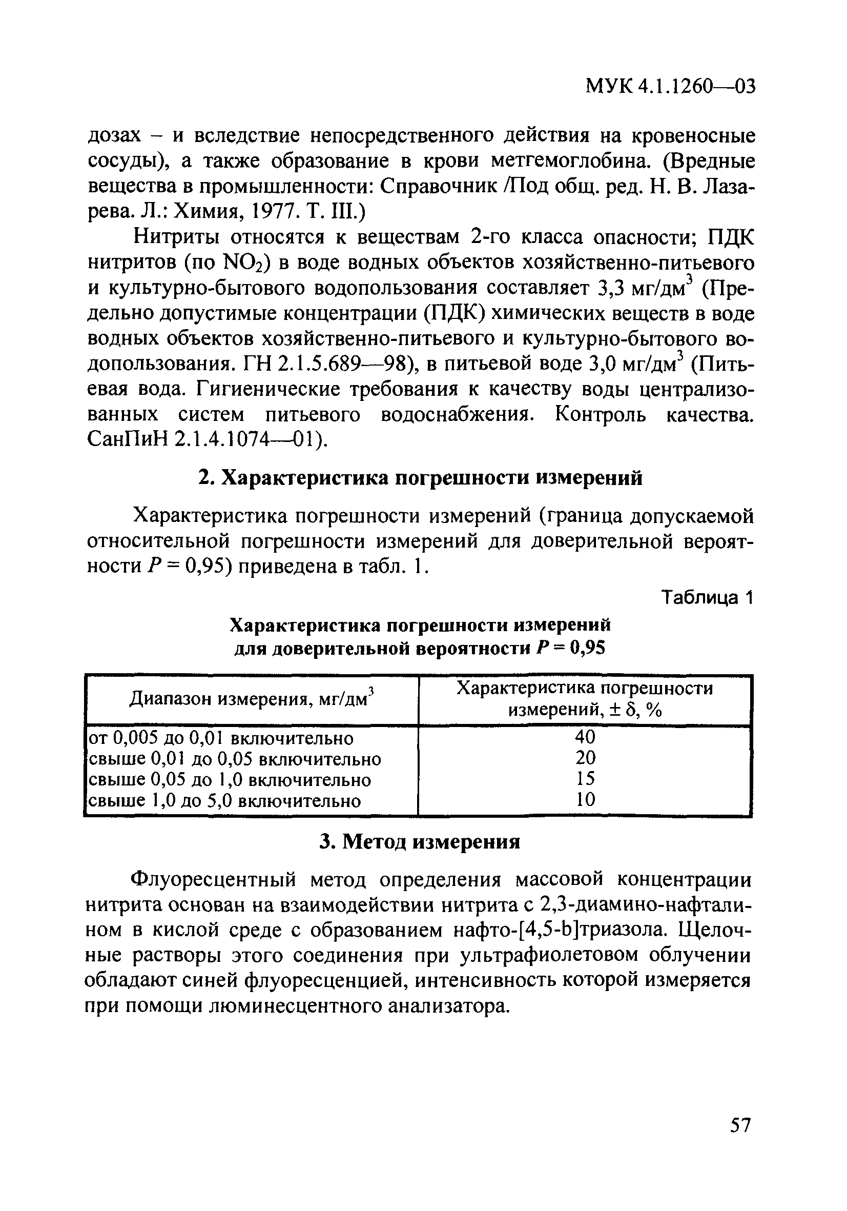 МУК 4.1.1260-03