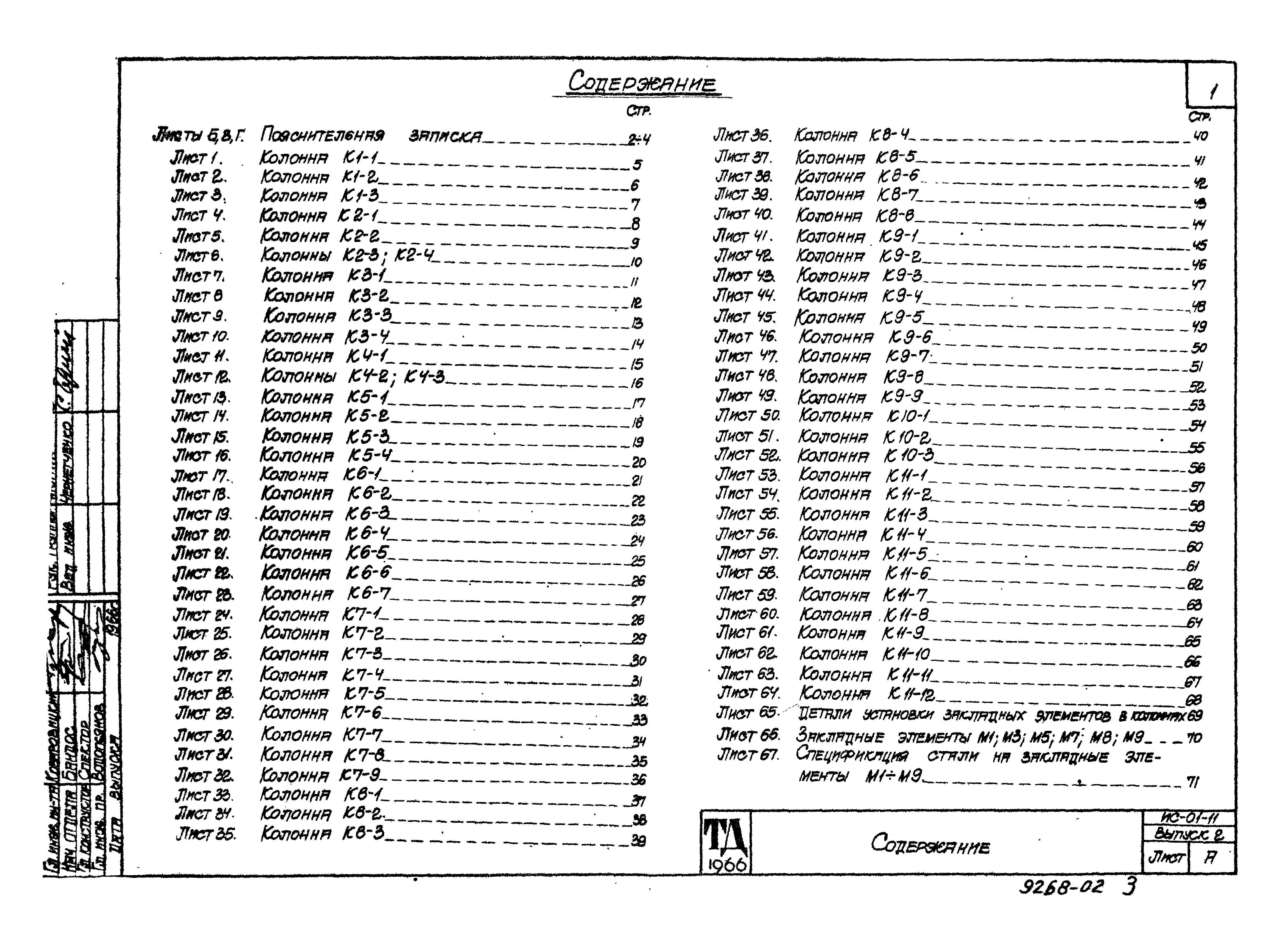 Серия ИС-01-11