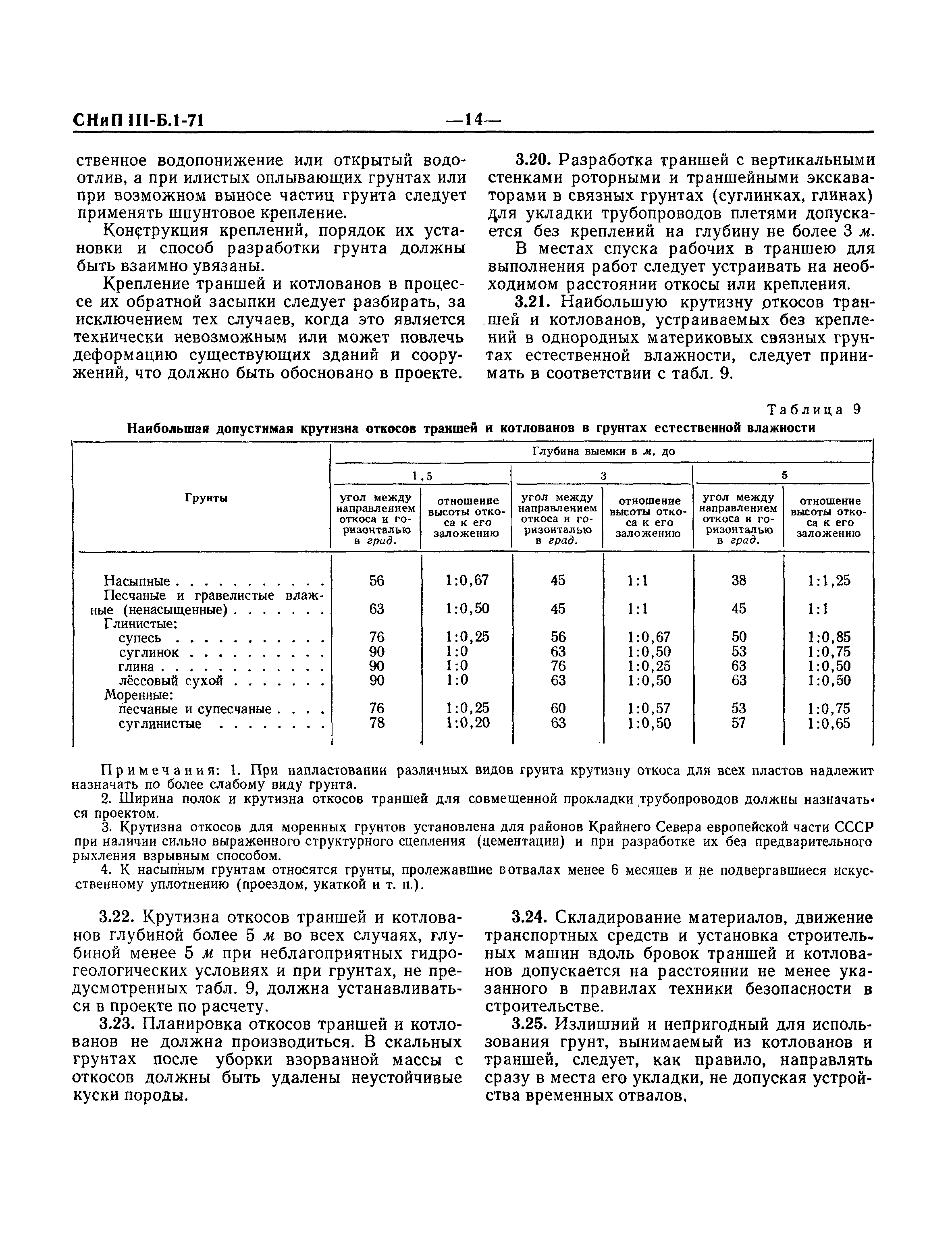 СНиП III-Б.1-71