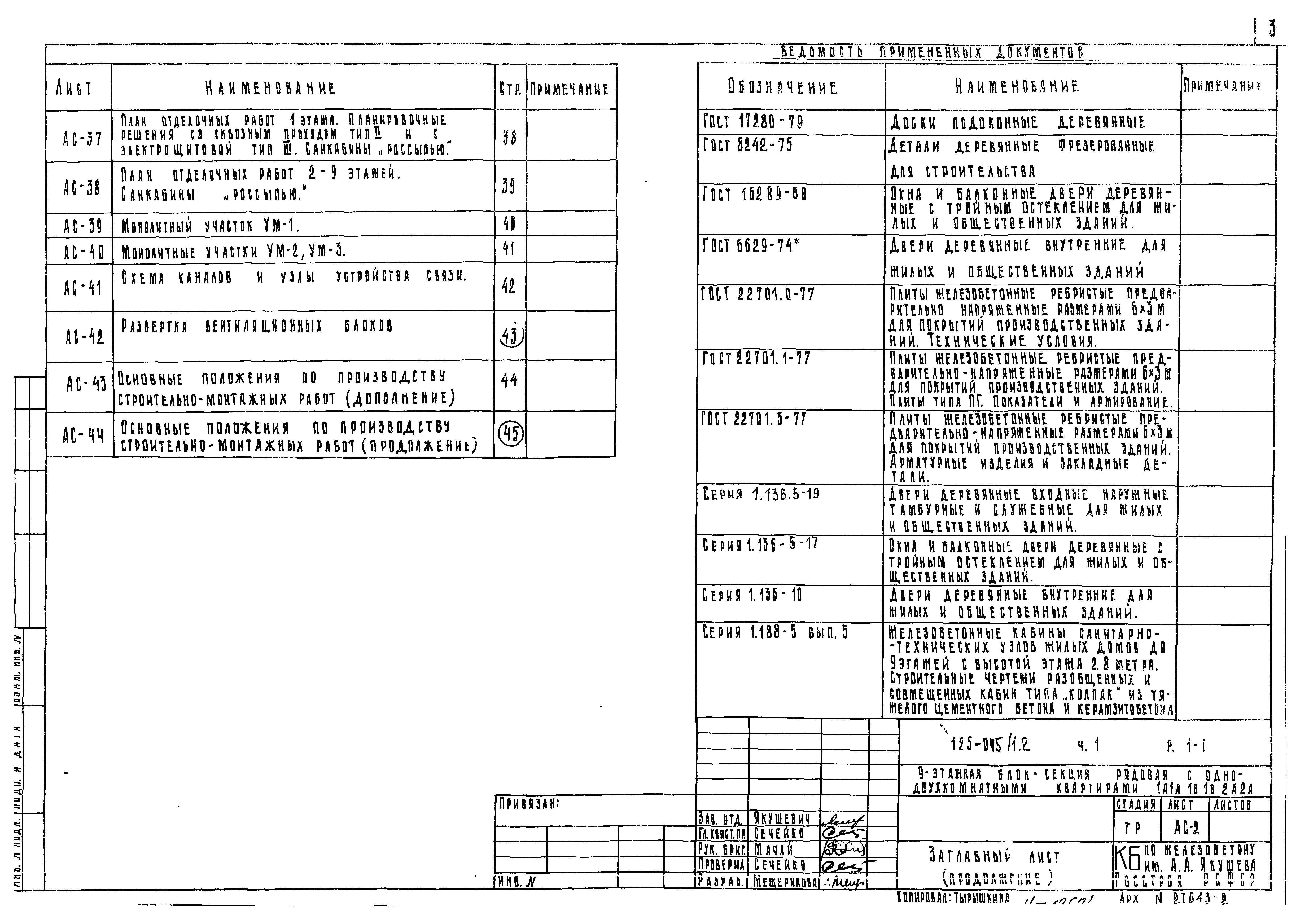 Типовой проект 125-045/1.2