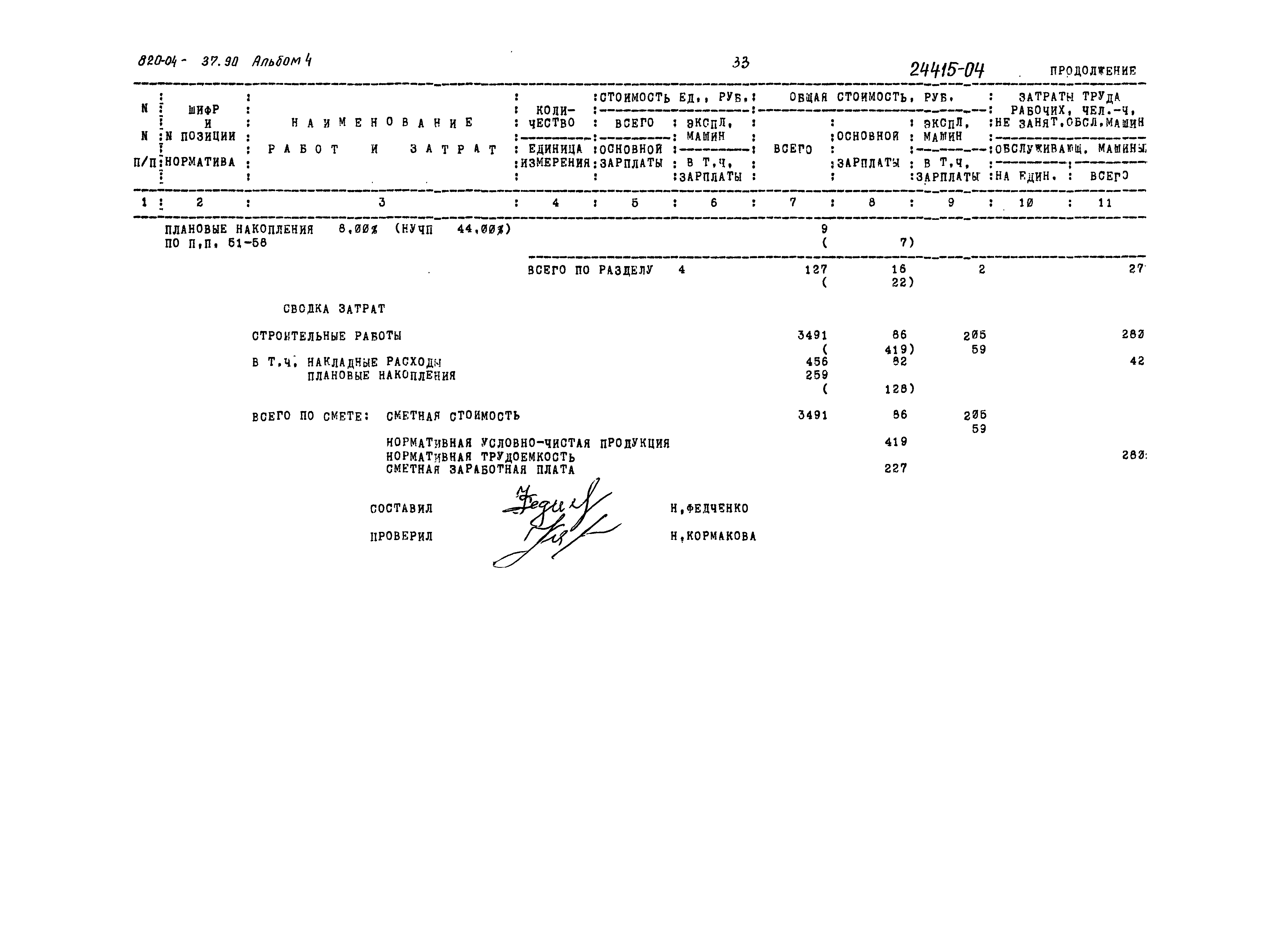 Типовые материалы для проектирования 820-04-37.90