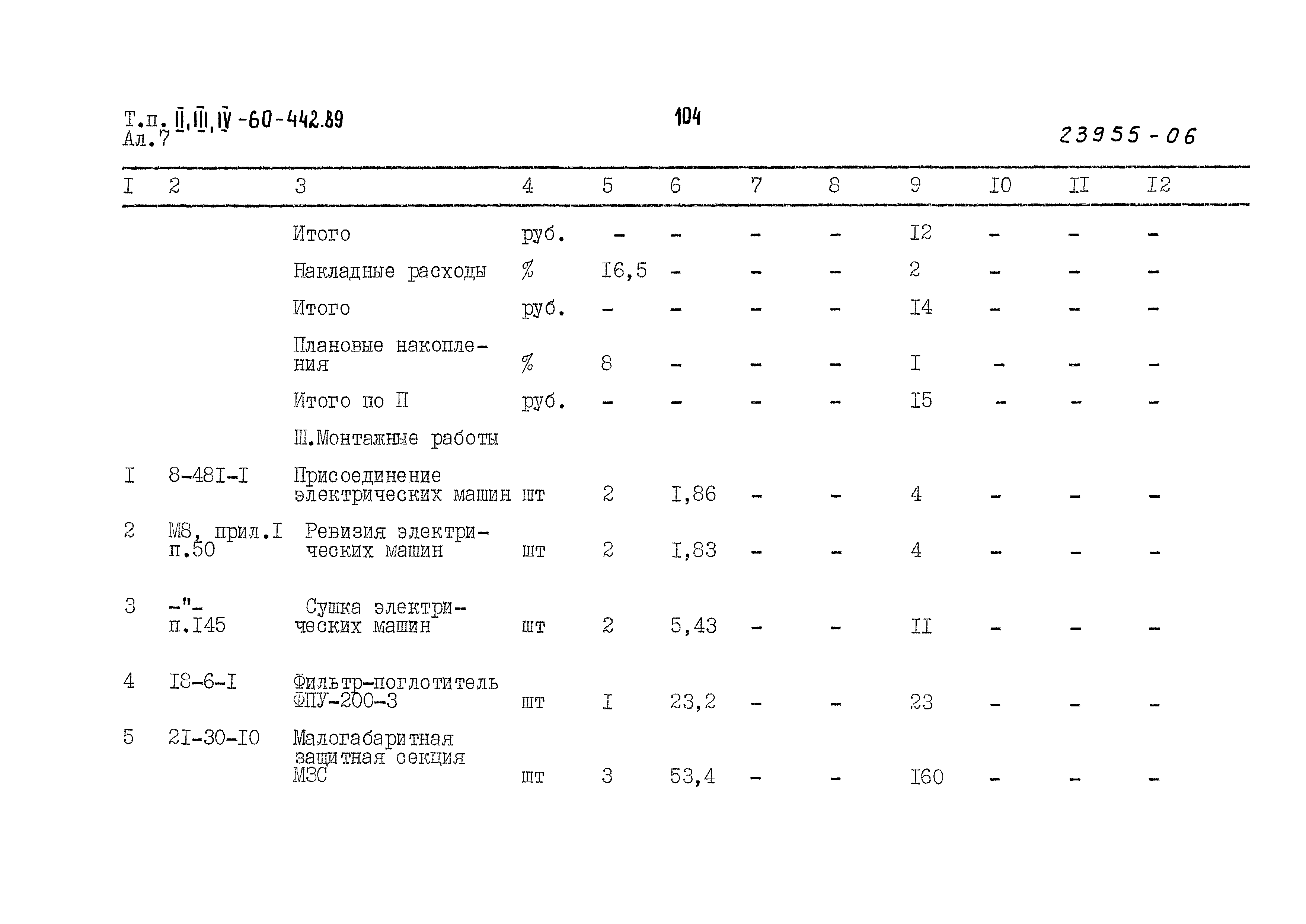 Типовой проект А-II,III,IV-60-442.89