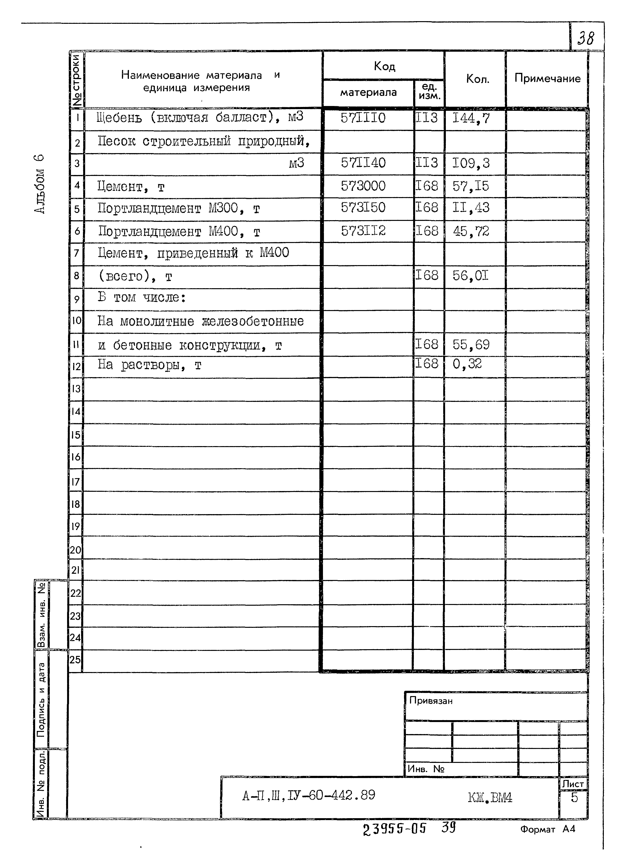 Типовой проект А-II,III,IV-60-442.89