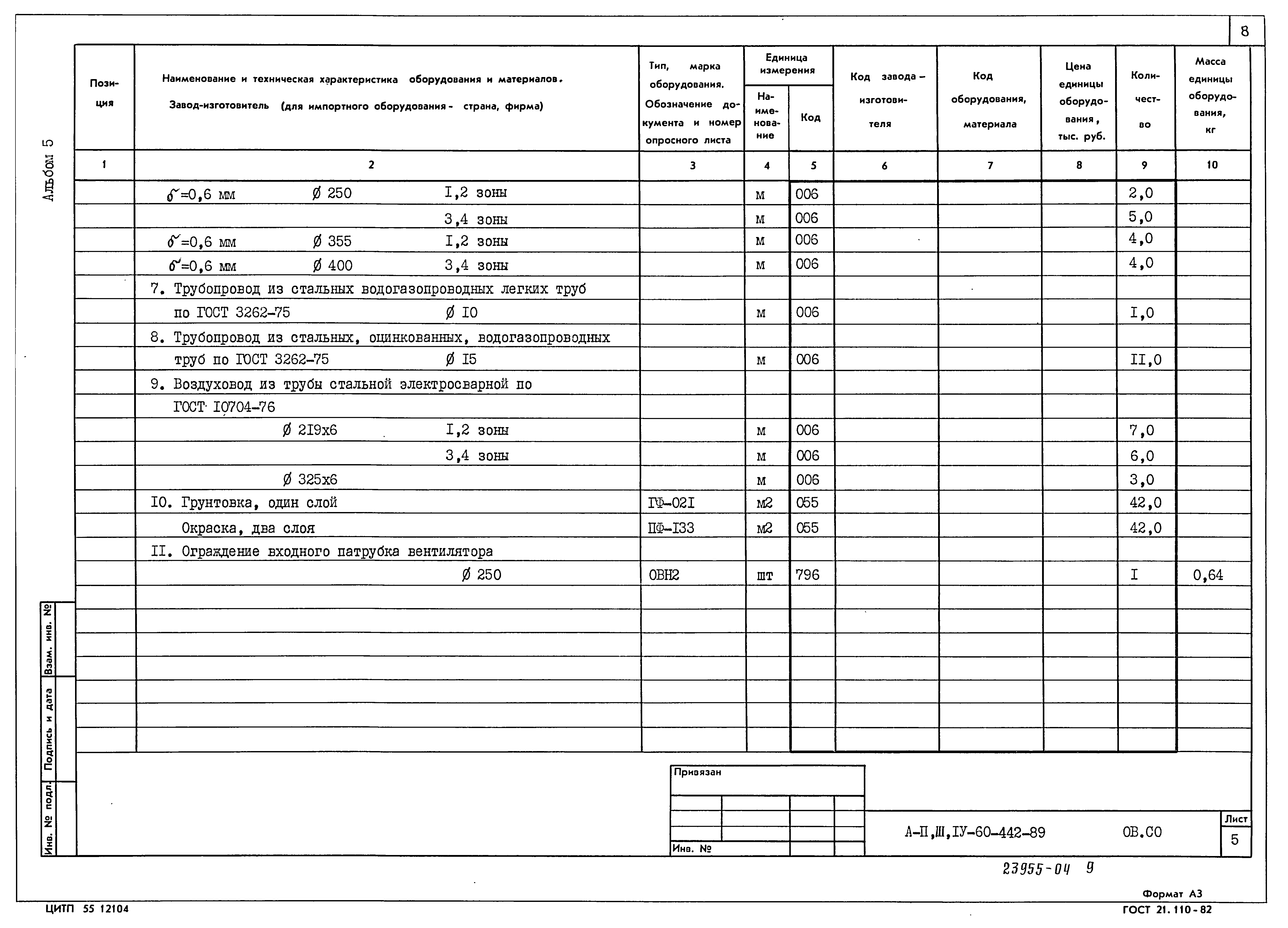 Типовой проект А-II,III,IV-60-442.89