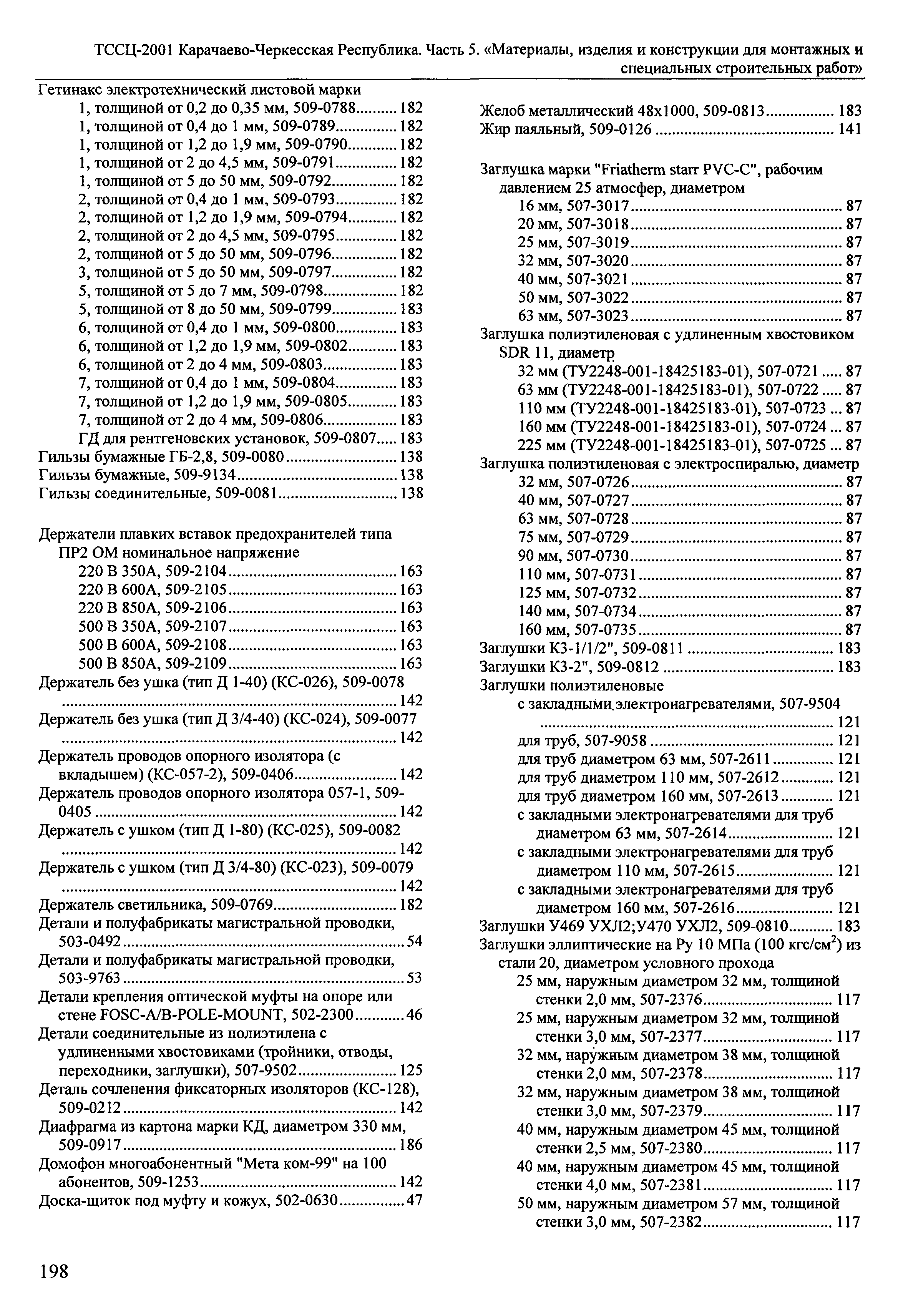 ТССЦ Карачаево-Черкесская Республика 05-2001