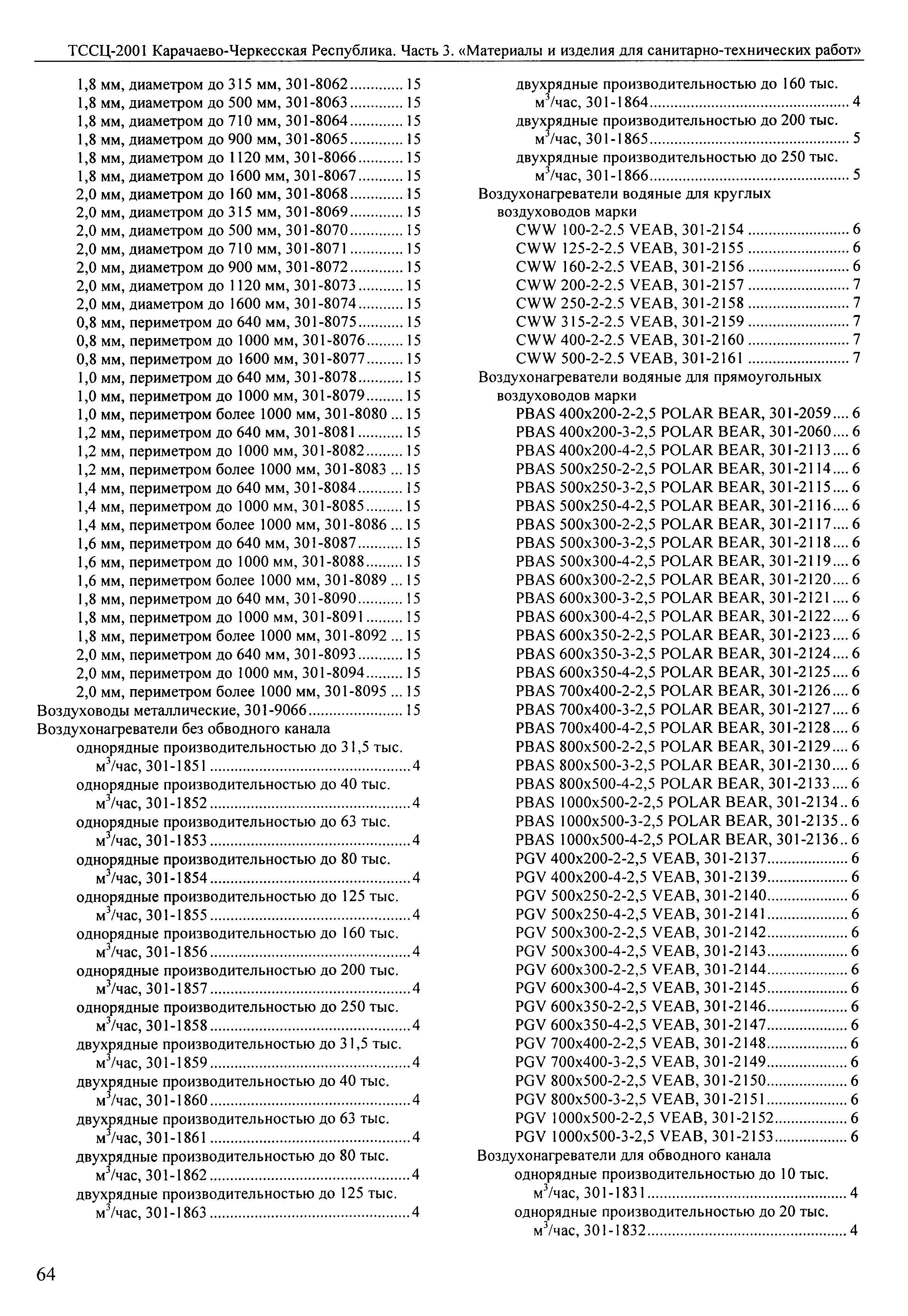 ТССЦ Карачаево-Черкесская Республика 03-2001