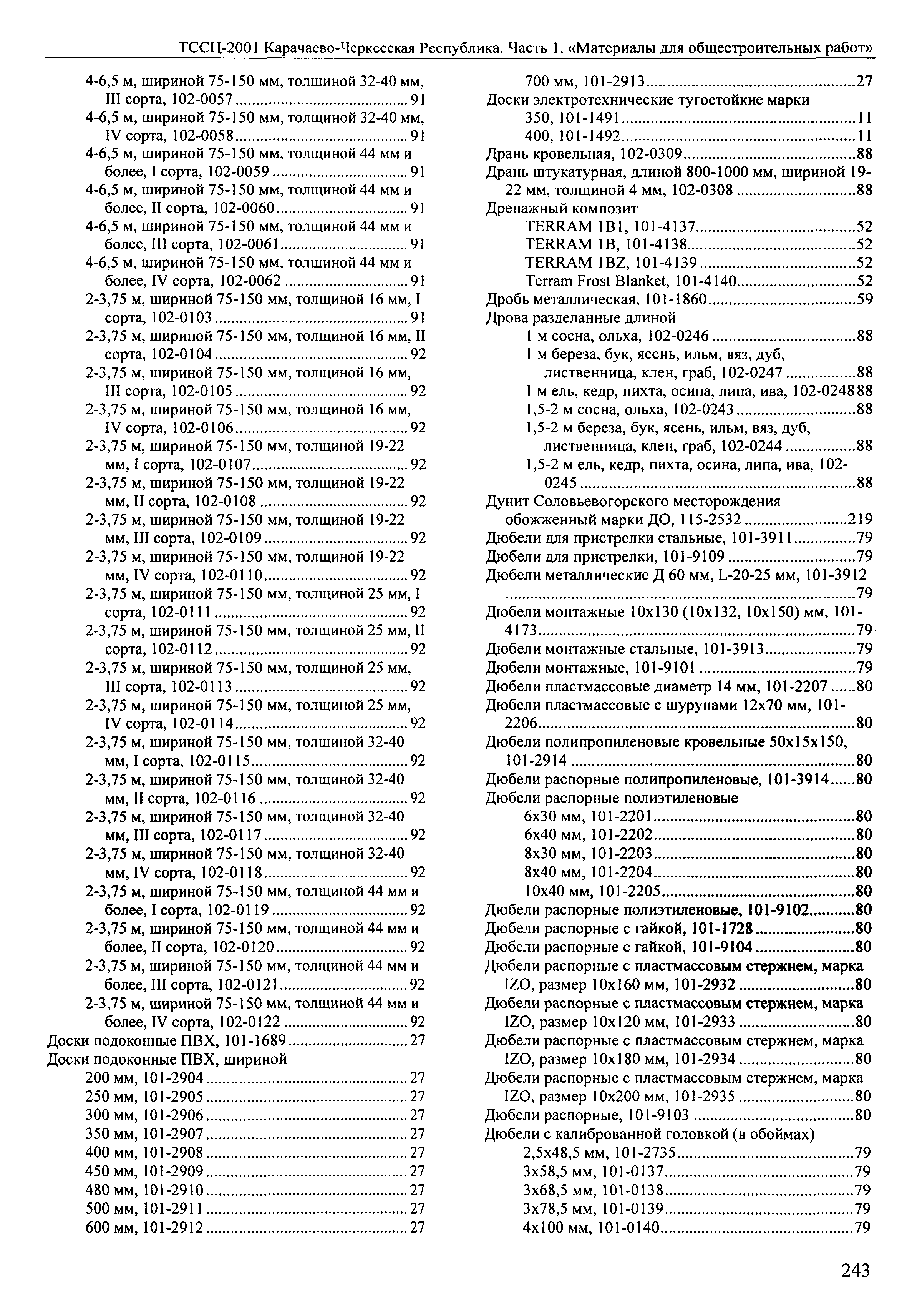 ТССЦ Карачаево-Черкесская Республика 01-2001